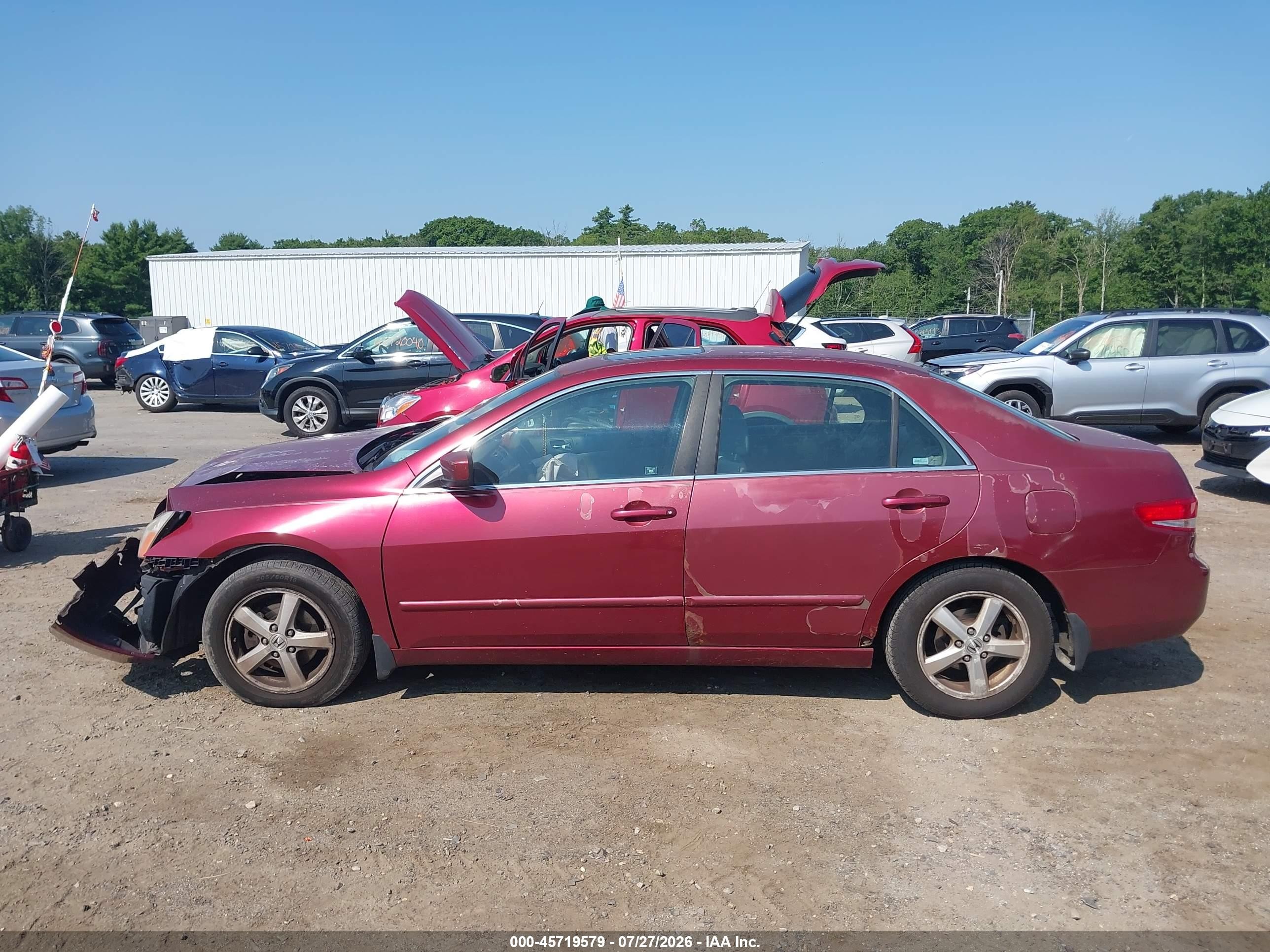 2003 Honda Accord 2.4 Ex Maroon vin: 1HGCM56603A081978