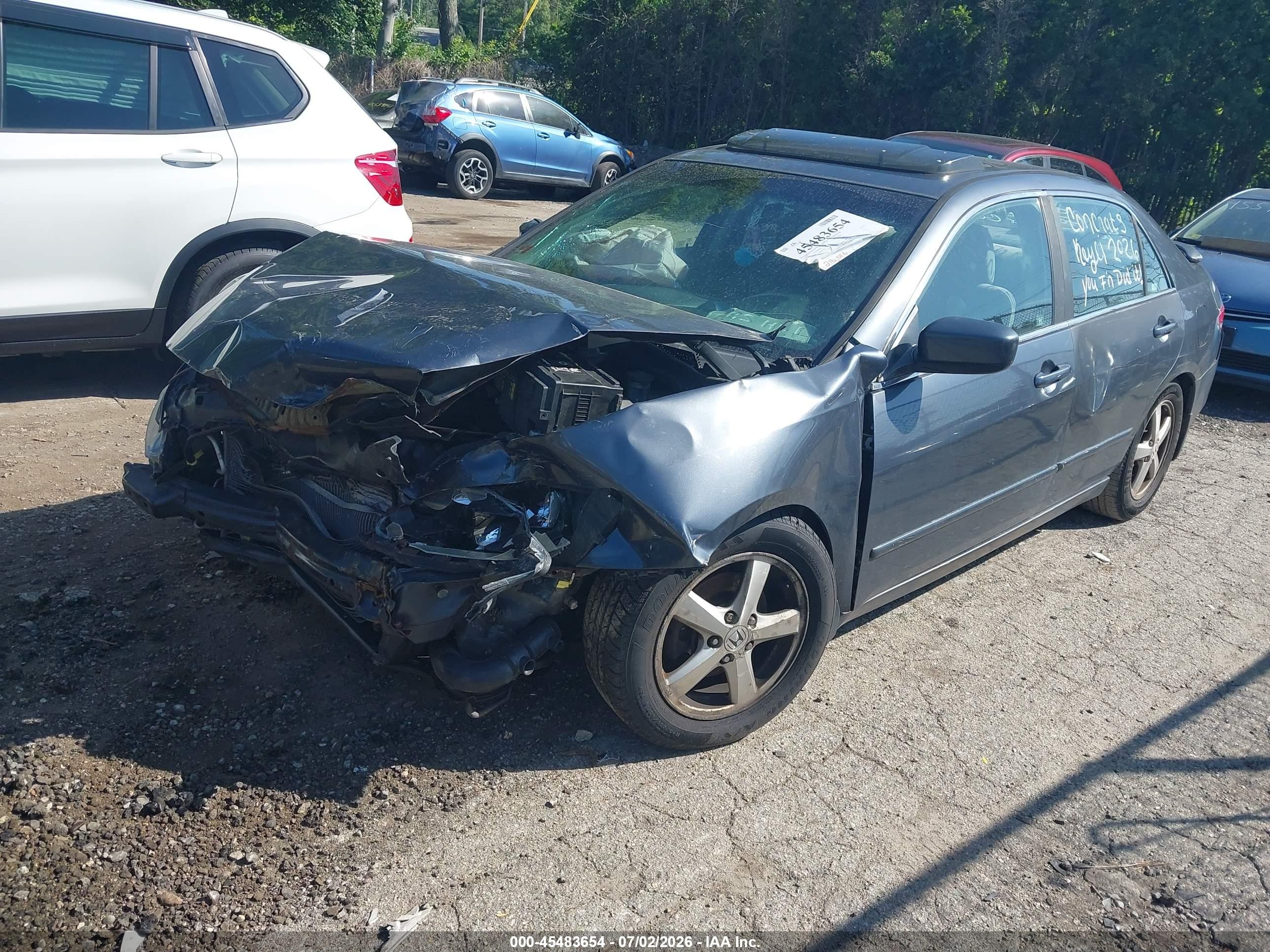 2003 Honda Accord 2.4 Ex/ex Gray vin: 1HGCM56603A085061