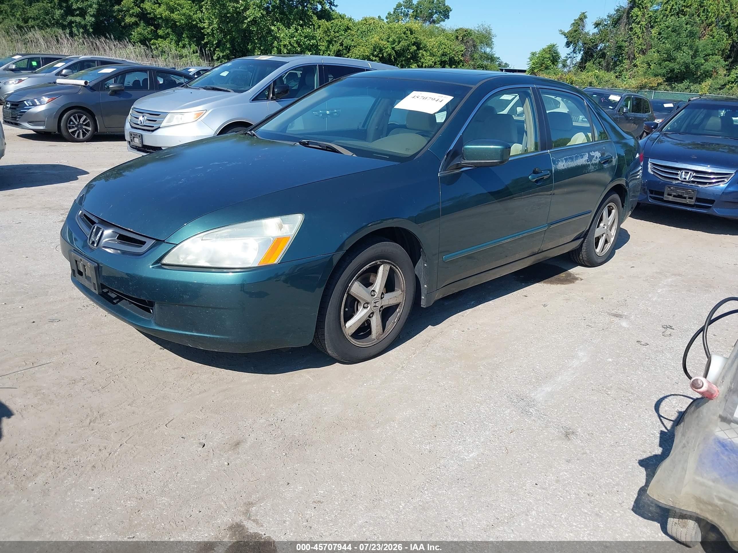 2003 Honda Accord 2.4 Ex Green vin: 1HGCM56603A085190