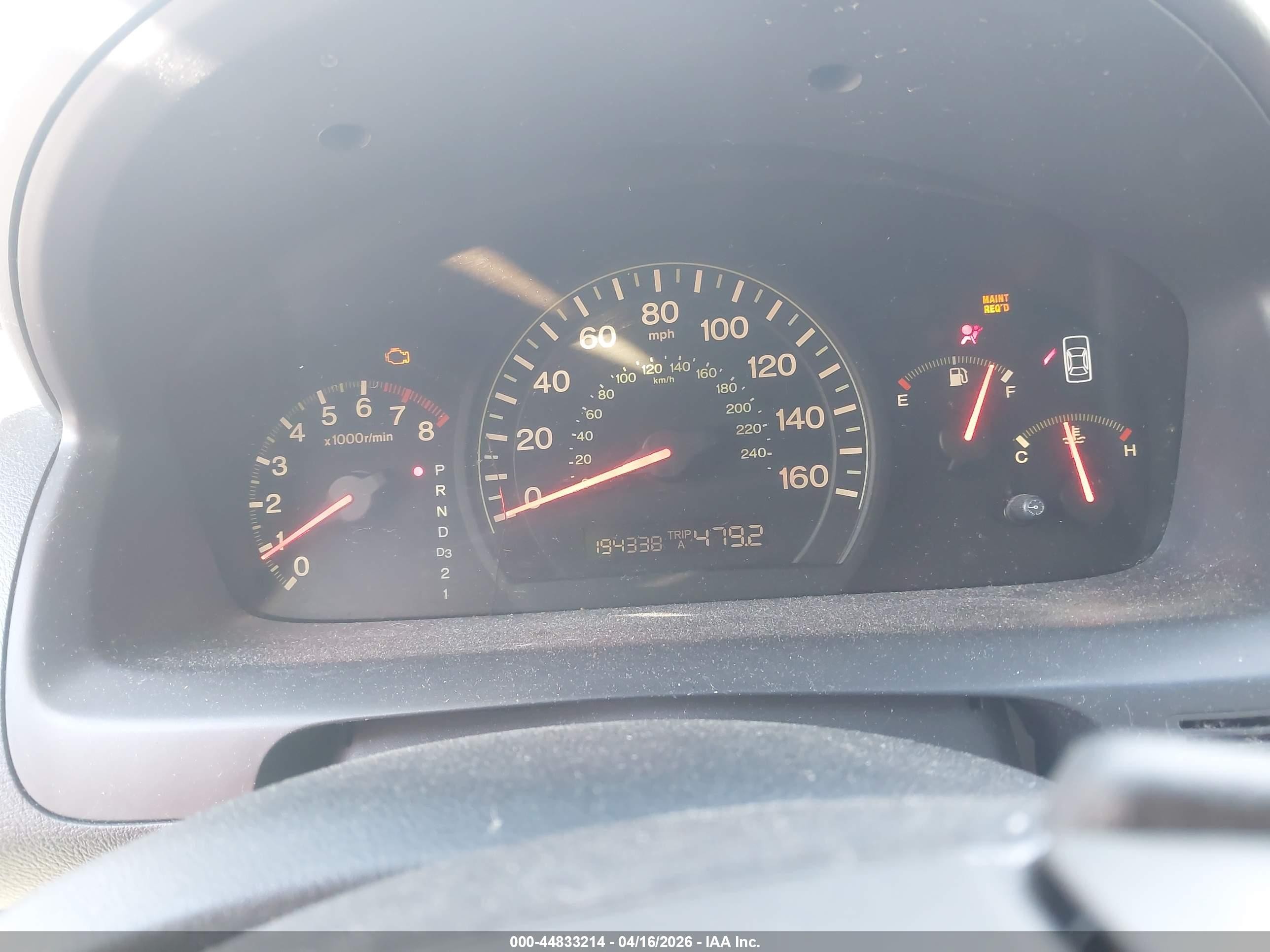 2003 Honda Accord 2.4 Ex Бордовый vin: 1HGCM56603A138535