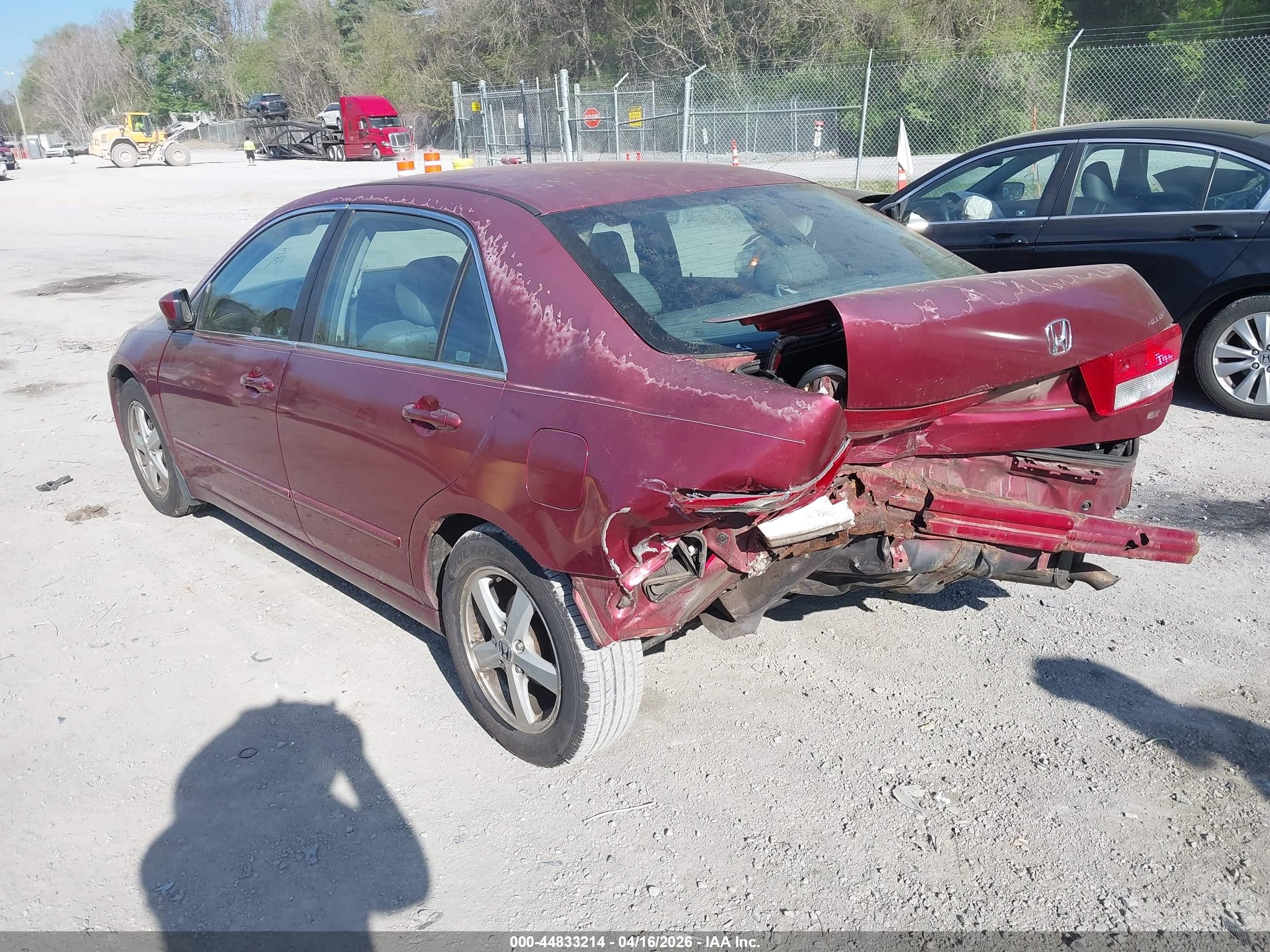 2003 Honda Accord 2.4 Ex Бордовый vin: 1HGCM56603A138535