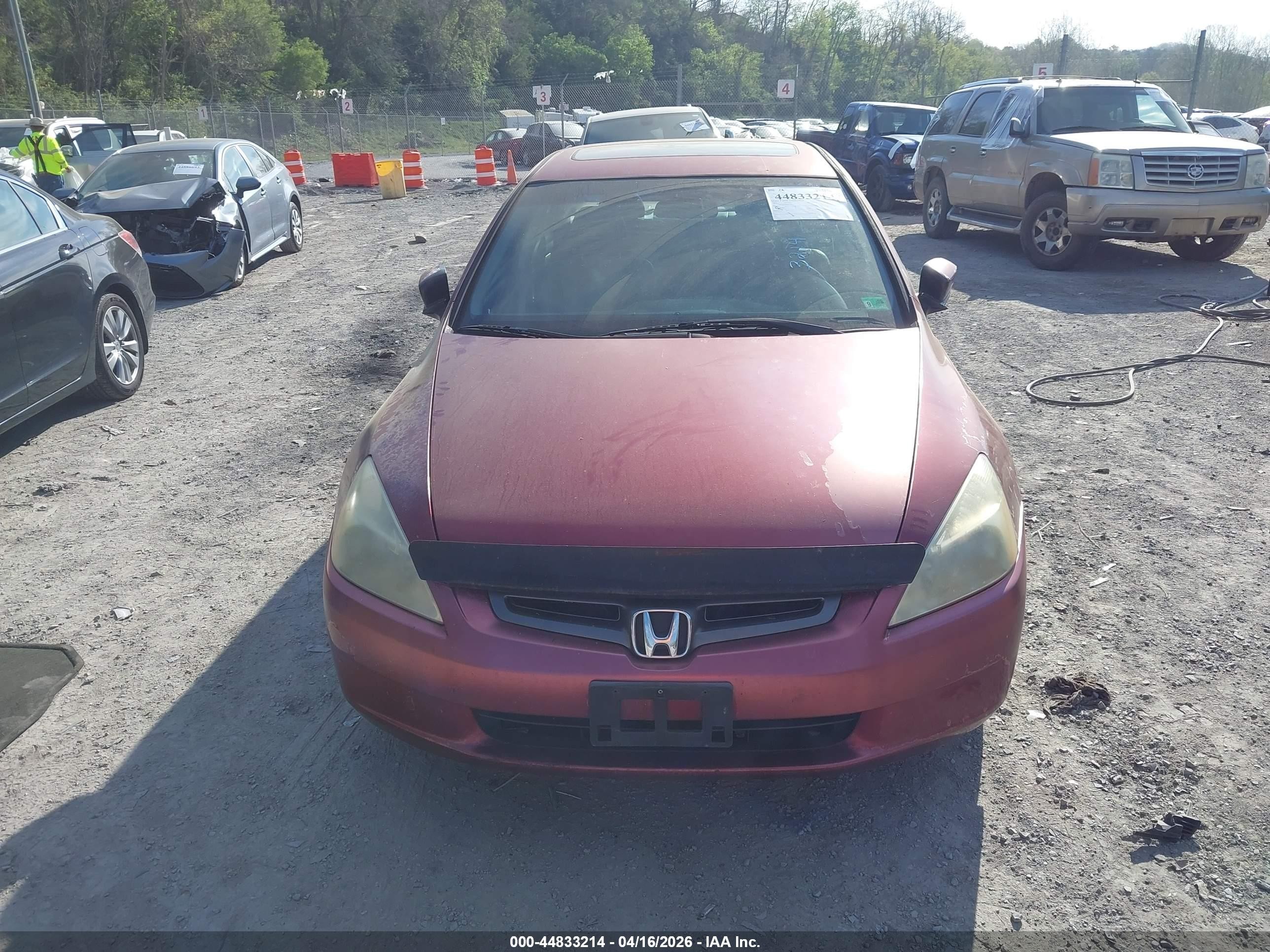 2003 Honda Accord 2.4 Ex Бордовый vin: 1HGCM56603A138535