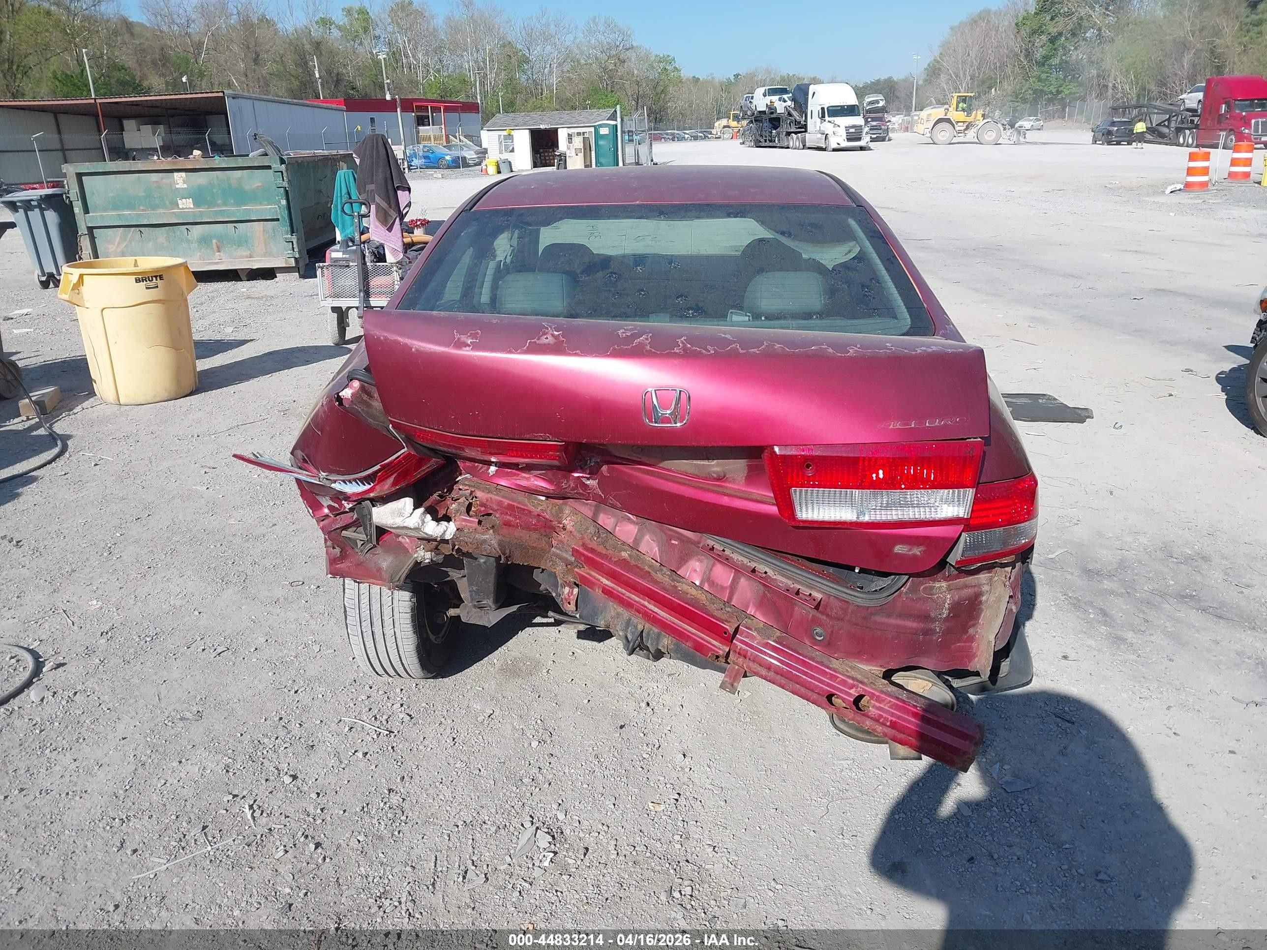 2003 Honda Accord 2.4 Ex Бордовый vin: 1HGCM56603A138535