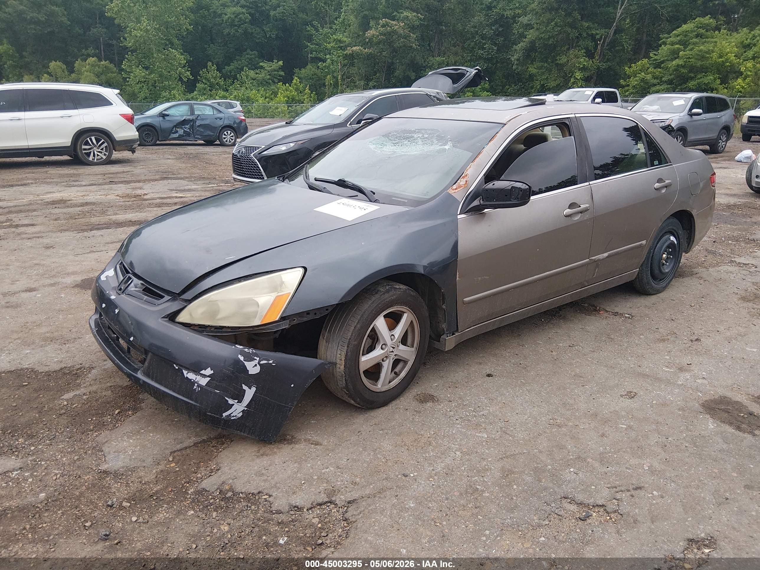 2004 Honda Accord 2.4 Ex Gray vin: 1HGCM56604A030904