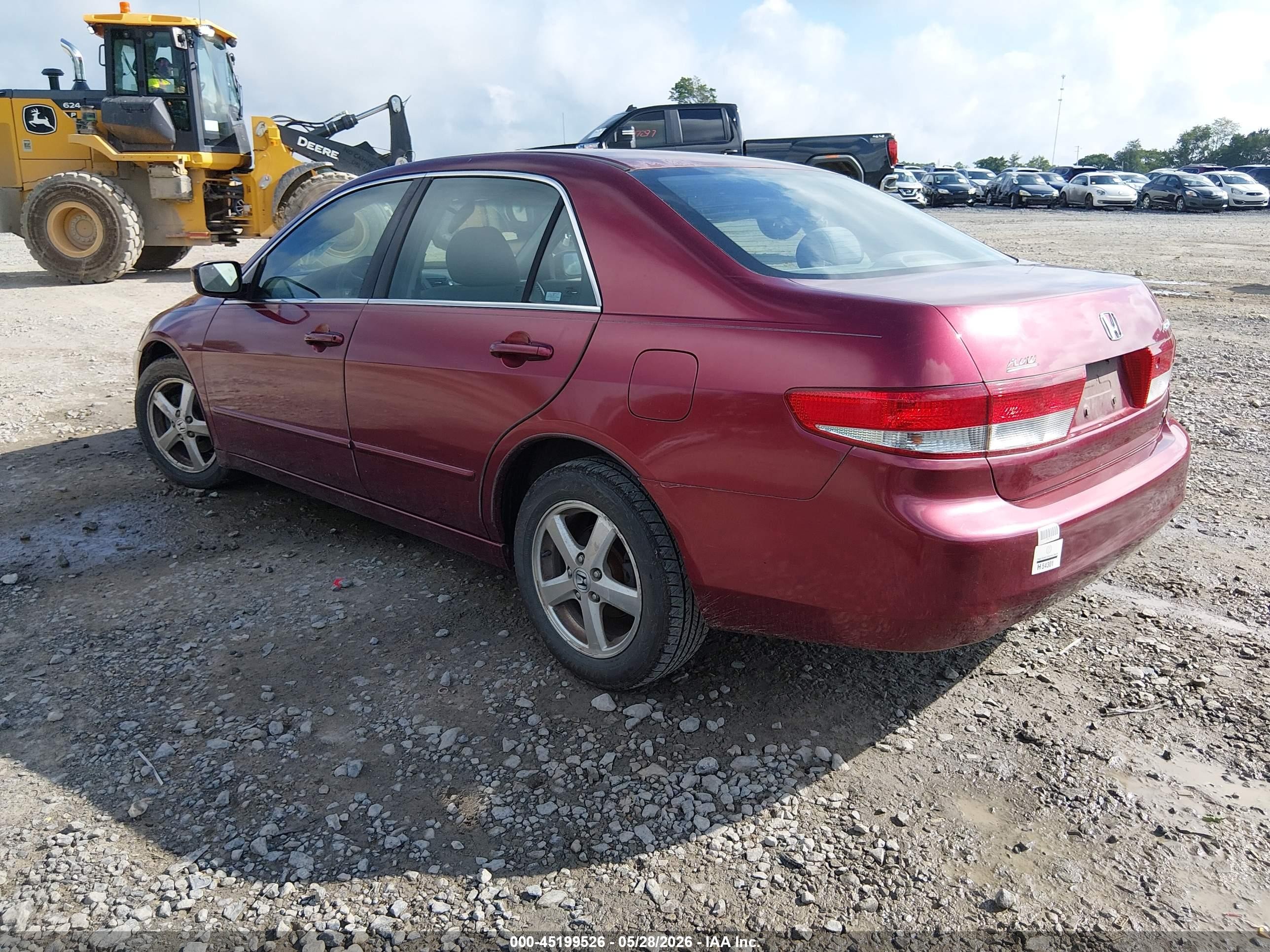 2003 Honda Accord 2.4 Ex Red vin: 1HGCM56613A002933