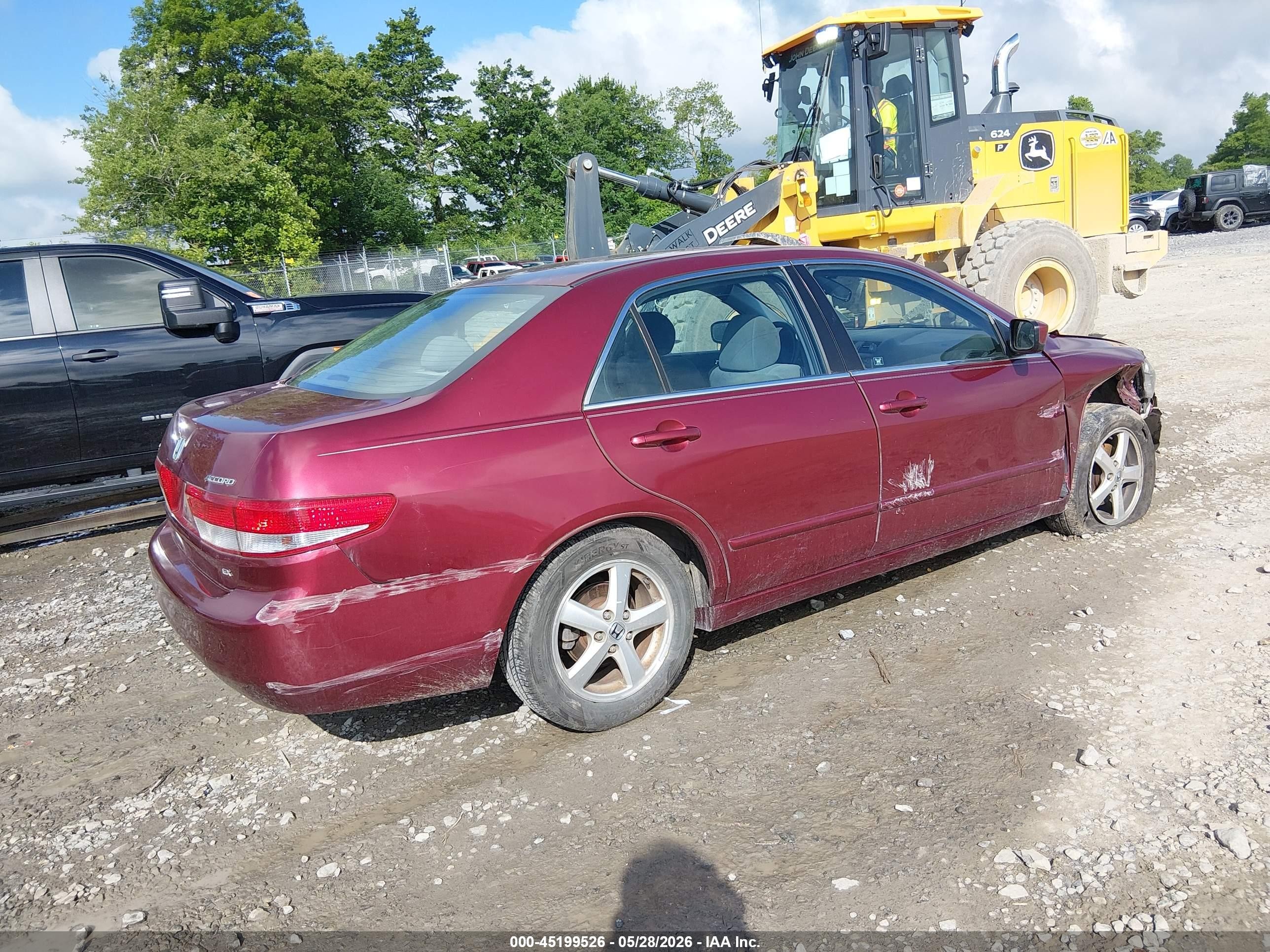 2003 Honda Accord 2.4 Ex Red vin: 1HGCM56613A002933
