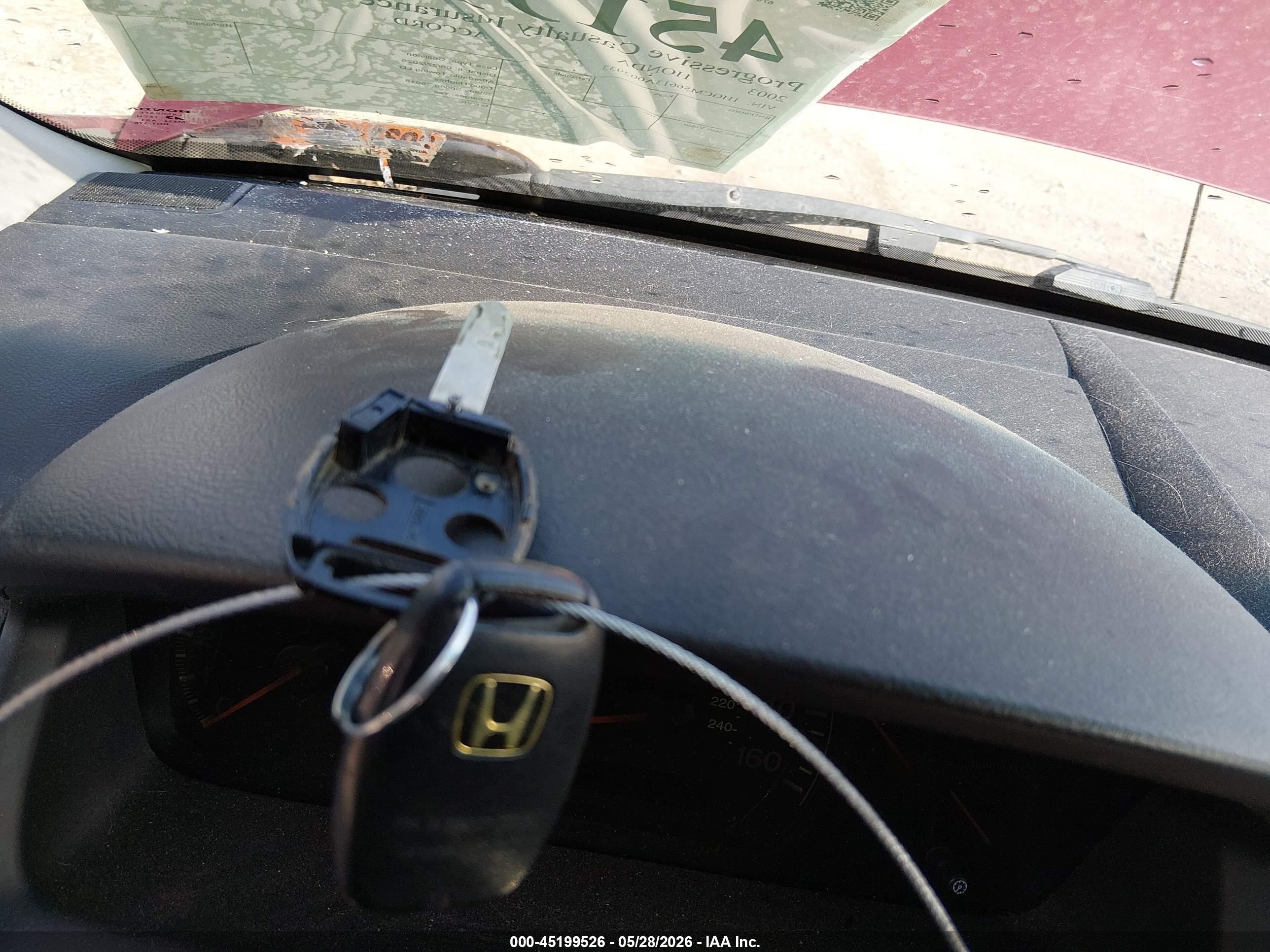 2003 Honda Accord 2.4 Ex Red vin: 1HGCM56613A002933