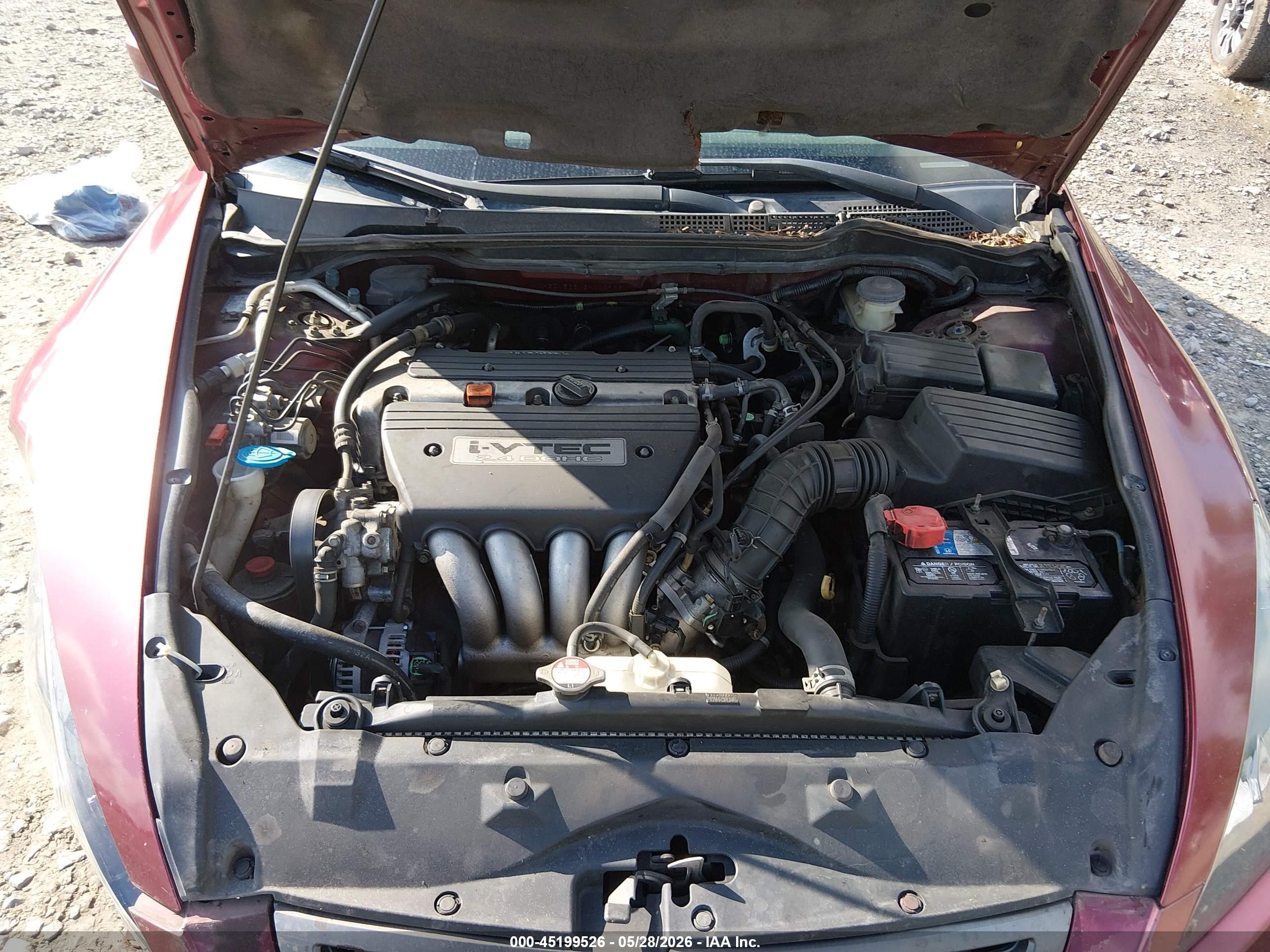 2003 Honda Accord 2.4 Ex Red vin: 1HGCM56613A002933