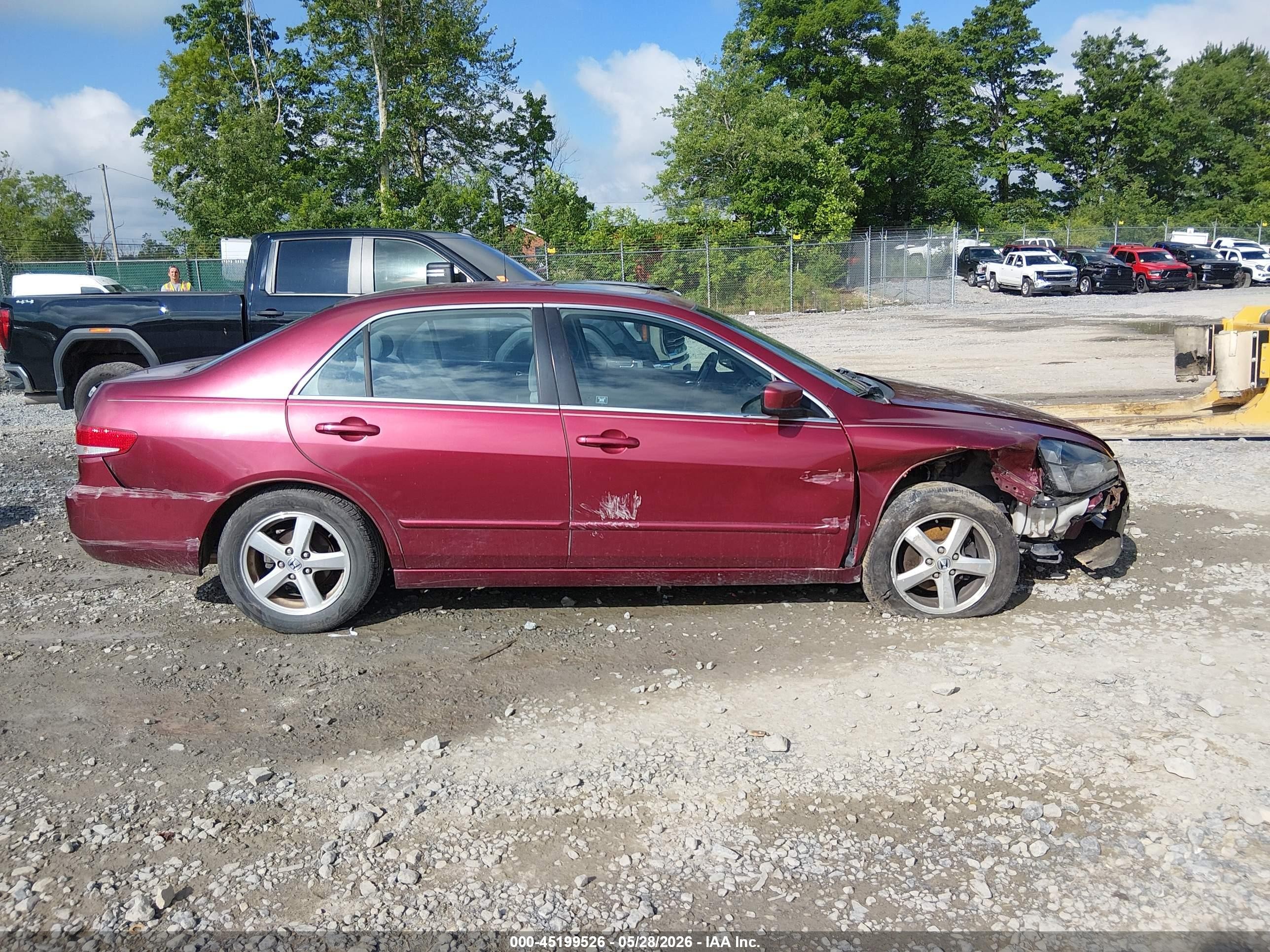 2003 Honda Accord 2.4 Ex Red vin: 1HGCM56613A002933