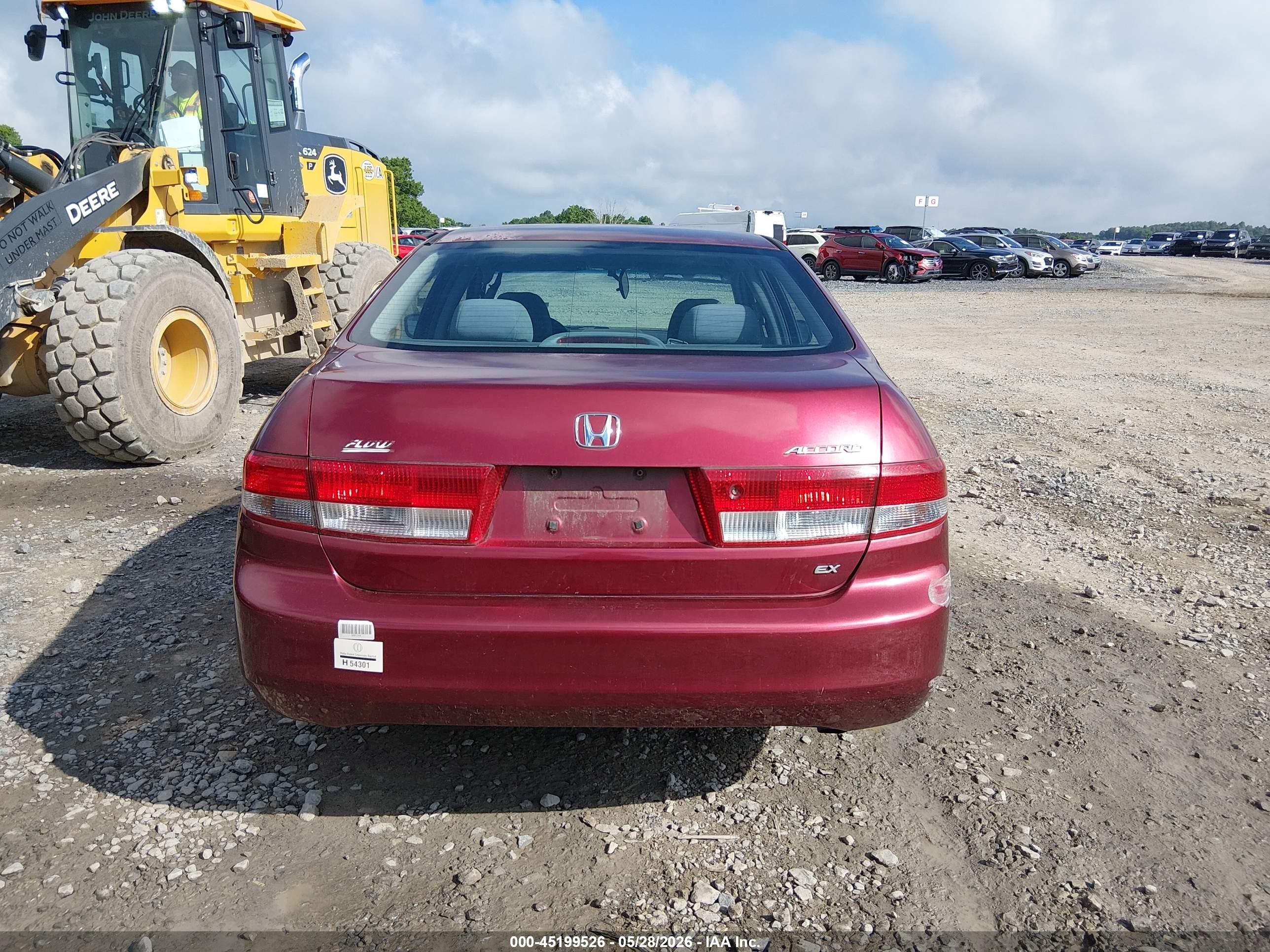 2003 Honda Accord 2.4 Ex Red vin: 1HGCM56613A002933