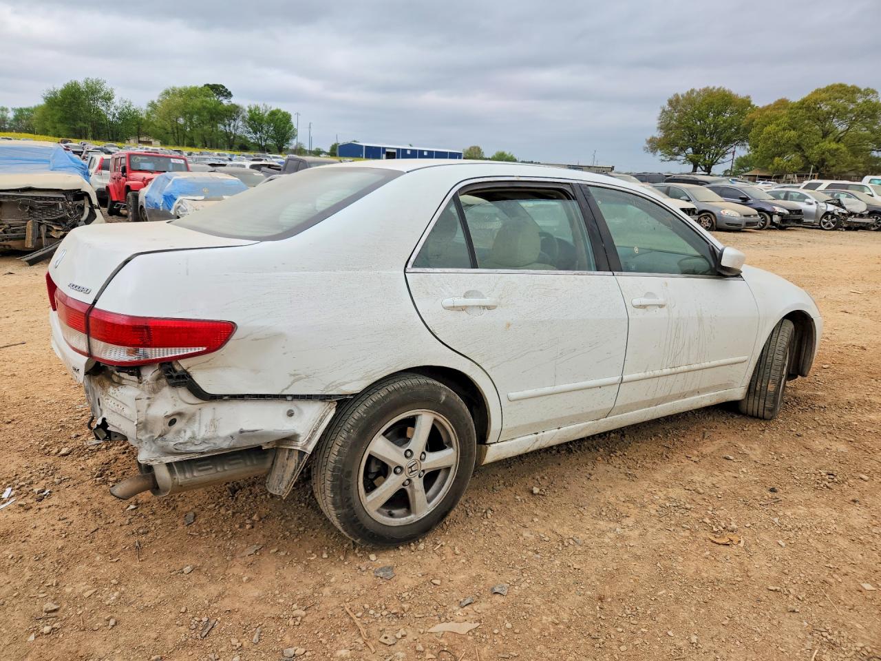 2004 Honda Accord Ex White vin: 1HGCM56614A007034
