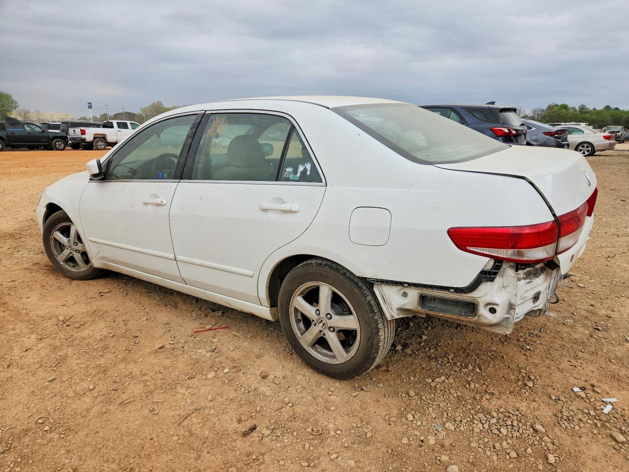 2004 Honda Accord Ex White vin: 1HGCM56614A007034