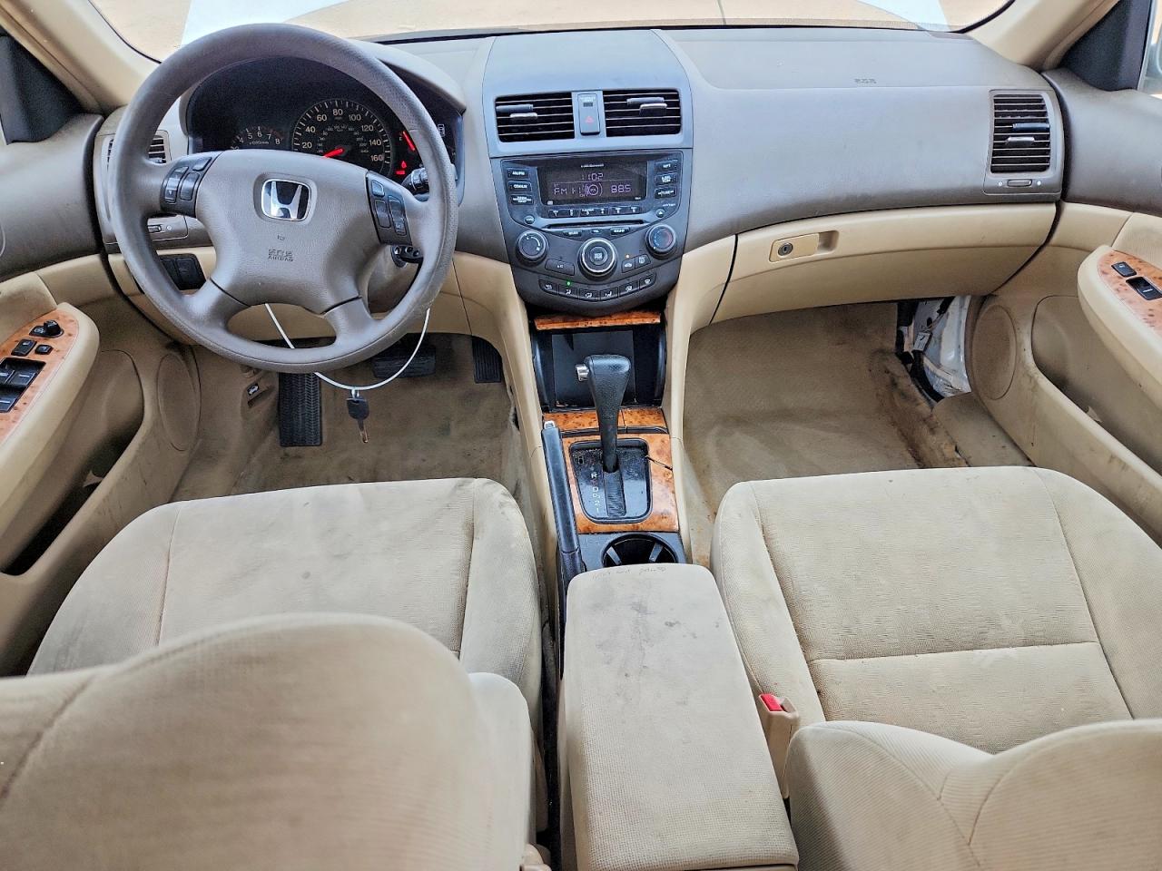 2004 Honda Accord Ex White vin: 1HGCM56614A007034