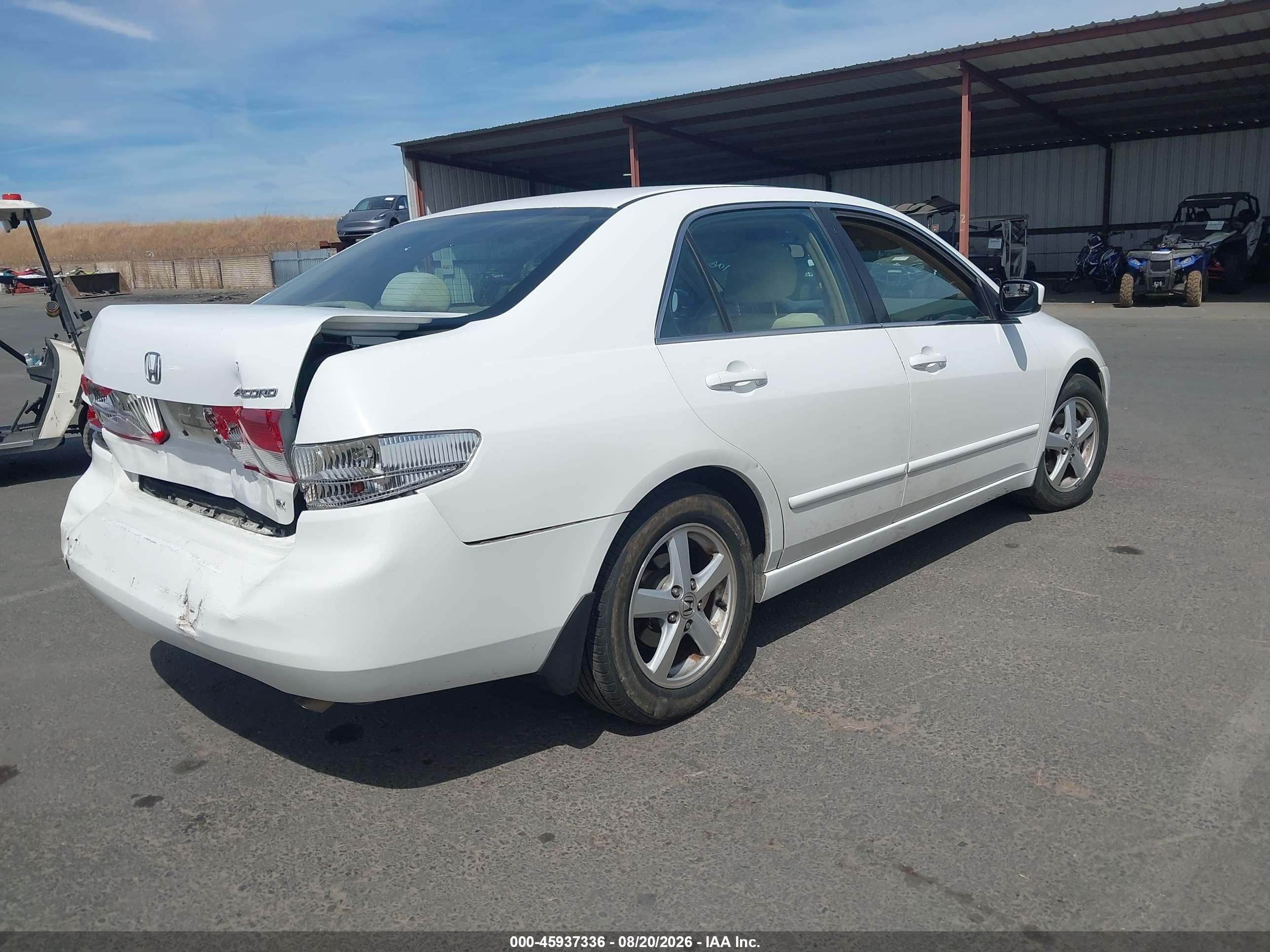 2004 Honda Accord 2.4 Ex White vin: 1HGCM56614A008376