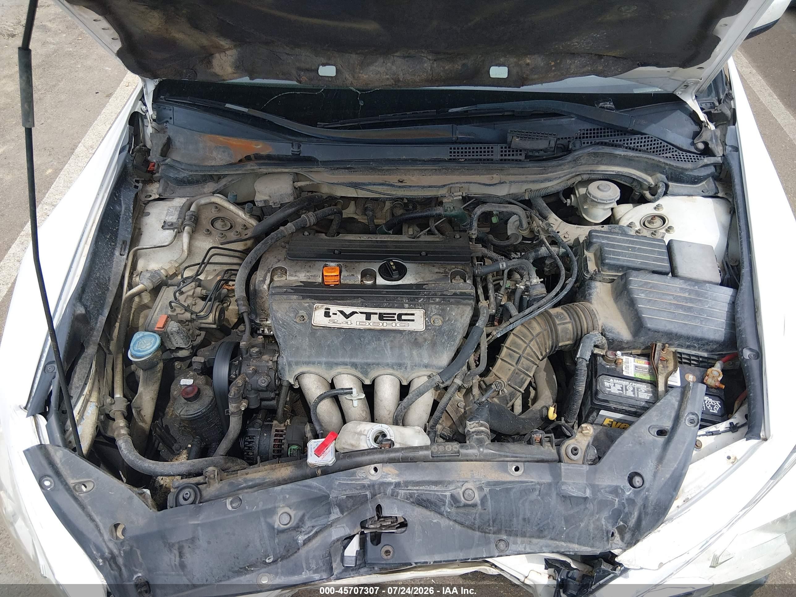 2003 Honda Accord 2.4 Ex Белый vin: 1HGCM56623A033334
