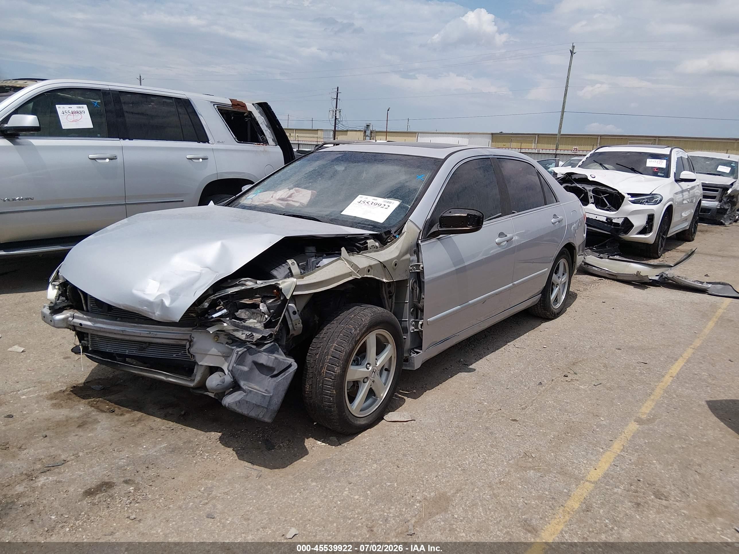 2003 Honda Accord 2.4 Ex Silver vin: 1HGCM56623A101356