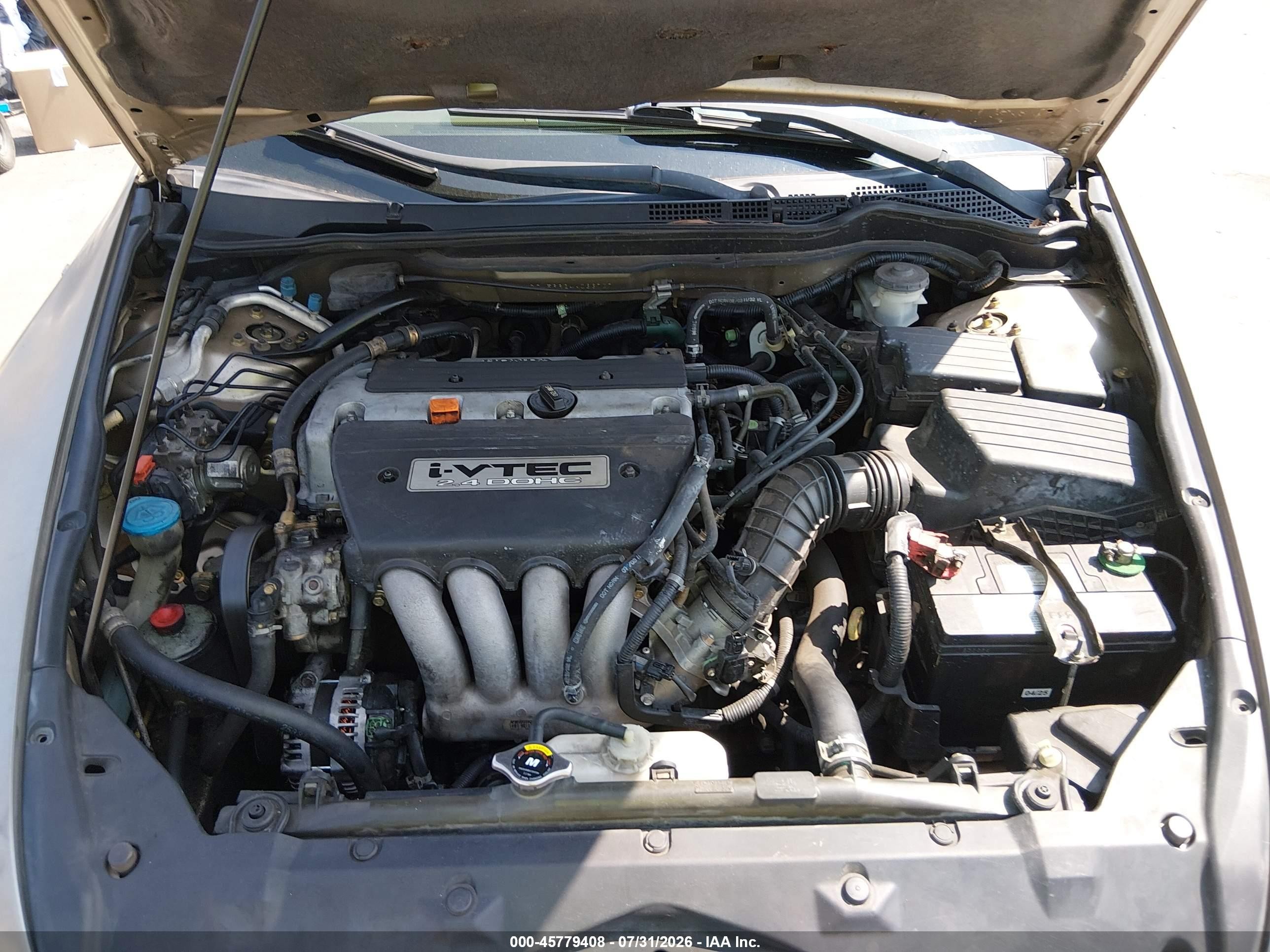 2004 Honda Accord 2.4 Ex Beige vin: 1HGCM56624A033707