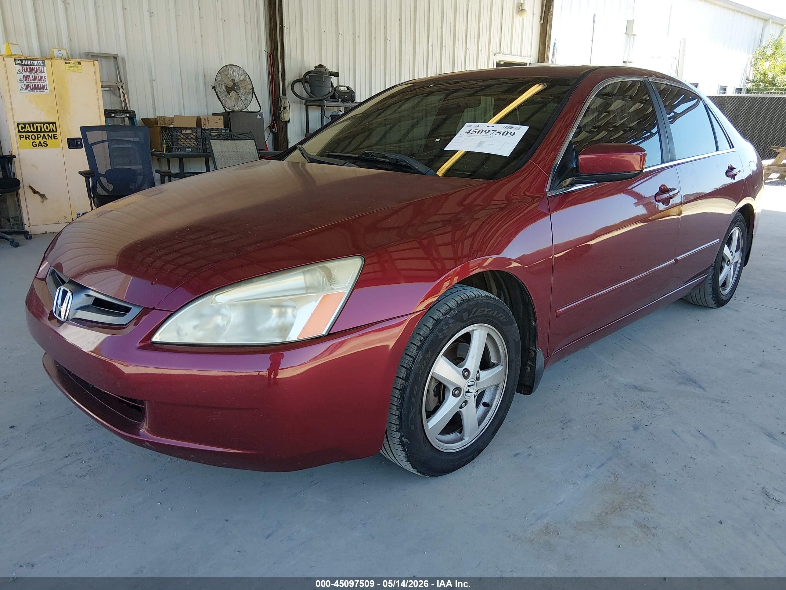 2004 Honda Accord 2.4 Ex Burgundy vin: 1HGCM56624A122791