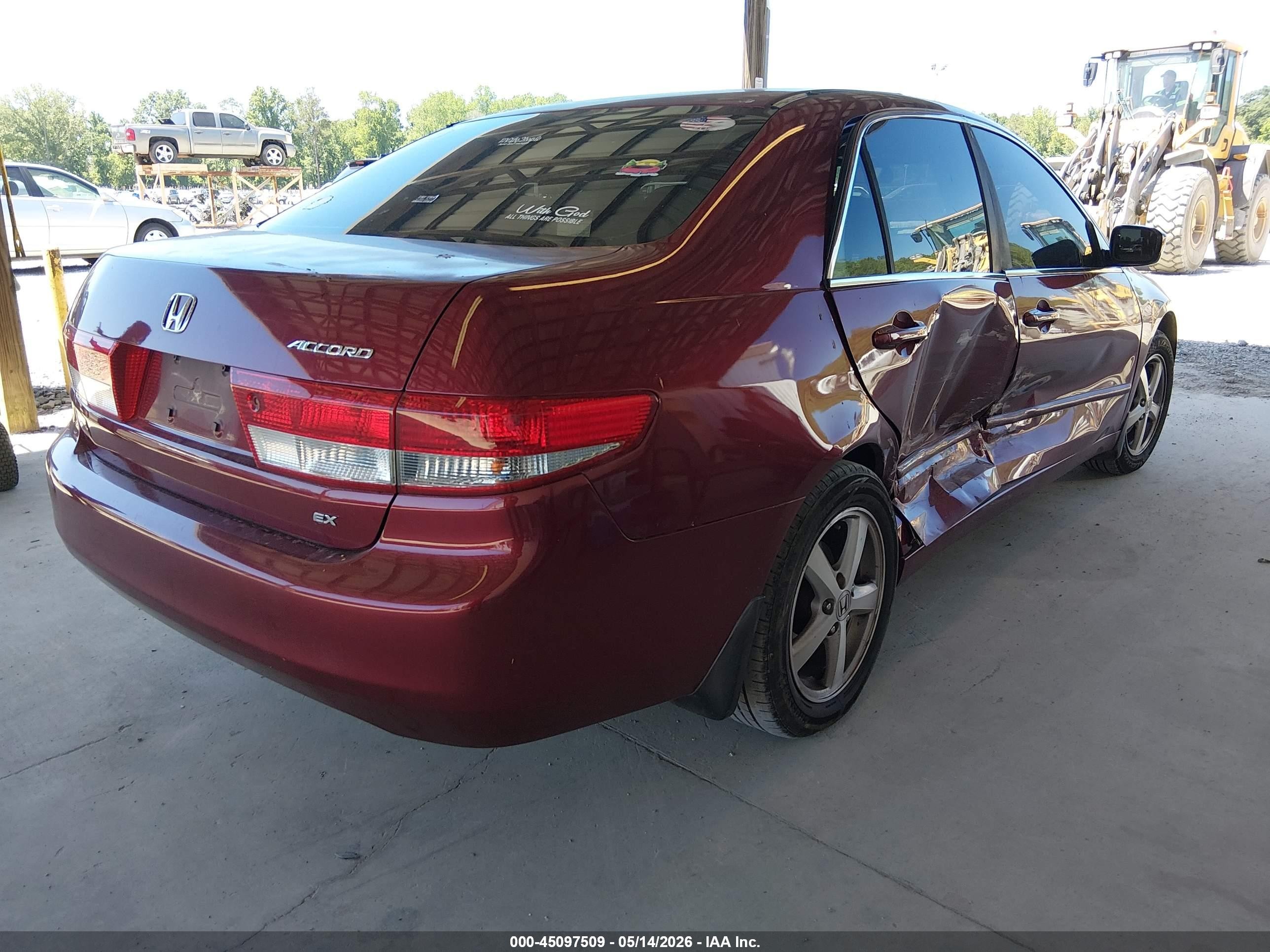 2004 Honda Accord 2.4 Ex Burgundy vin: 1HGCM56624A122791