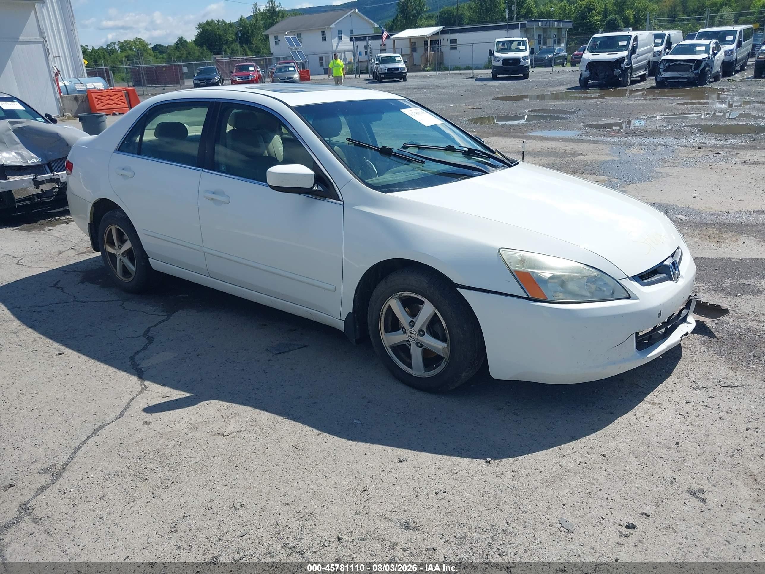 2003 Honda Accord 2.4 Ex Белый vin: 1HGCM56633A080758