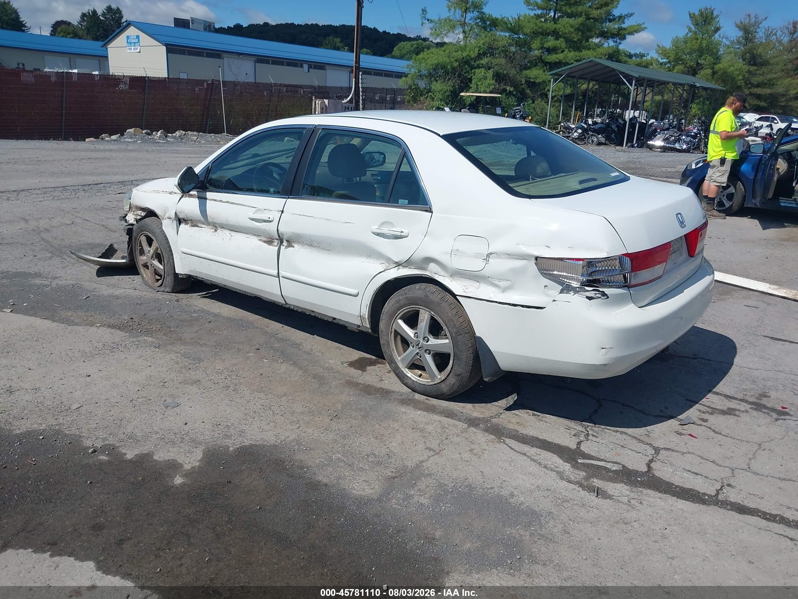 2003 Honda Accord 2.4 Ex Белый vin: 1HGCM56633A080758