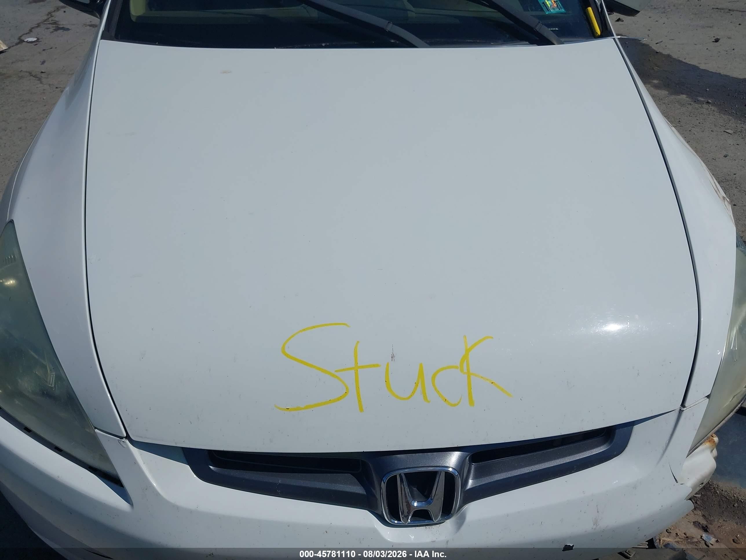 2003 Honda Accord 2.4 Ex Белый vin: 1HGCM56633A080758