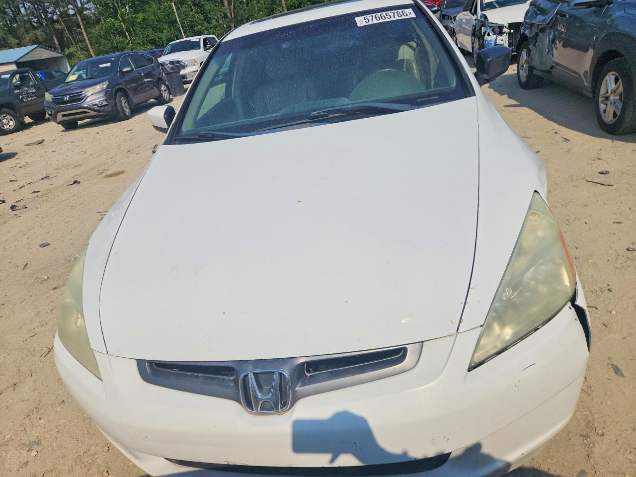 2003 Honda Accord Ex White vin: 1HGCM56633A106727