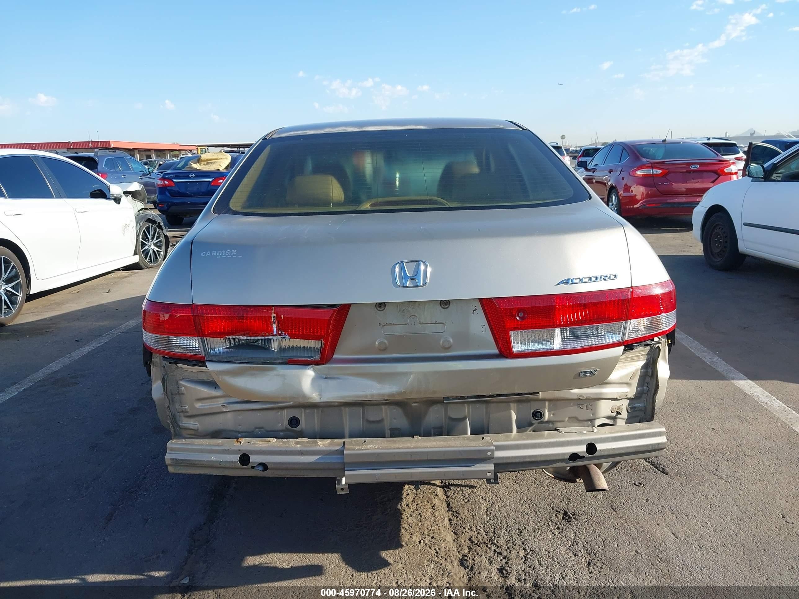 2003 Honda Accord 2.4 Ex Бежевый vin: 1HGCM56643A111001