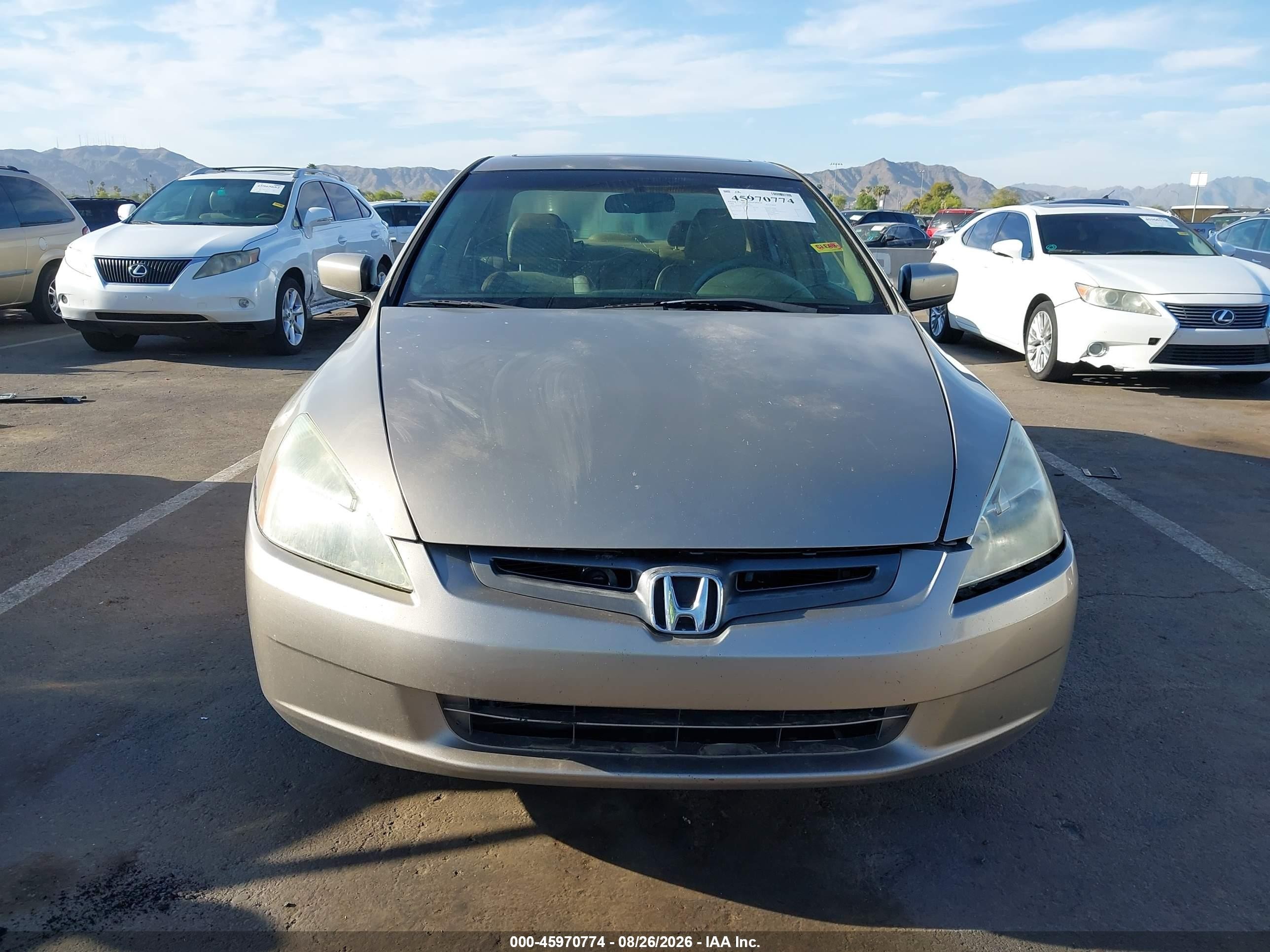2003 Honda Accord 2.4 Ex Бежевый vin: 1HGCM56643A111001