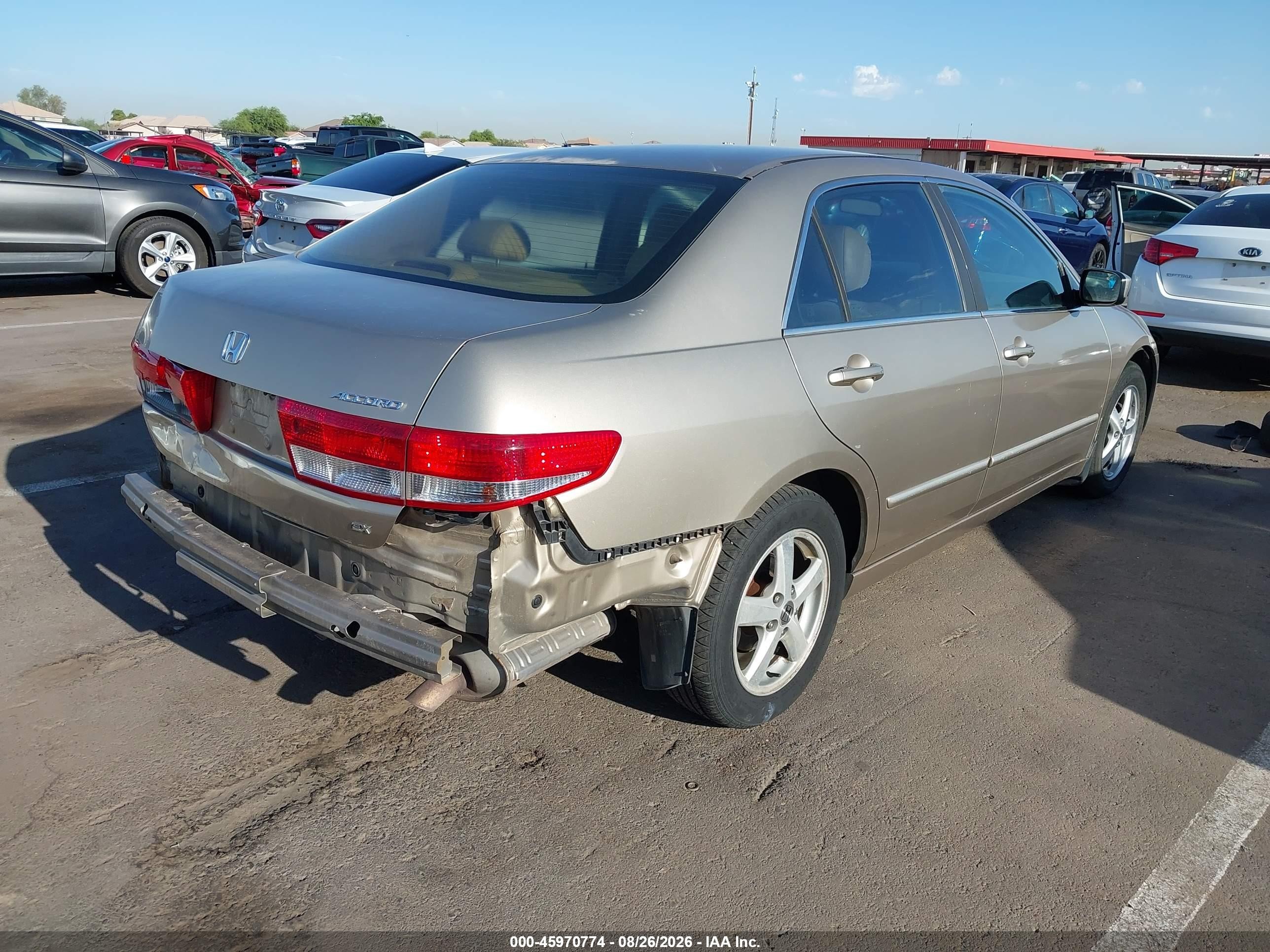 2003 Honda Accord 2.4 Ex Бежевый vin: 1HGCM56643A111001
