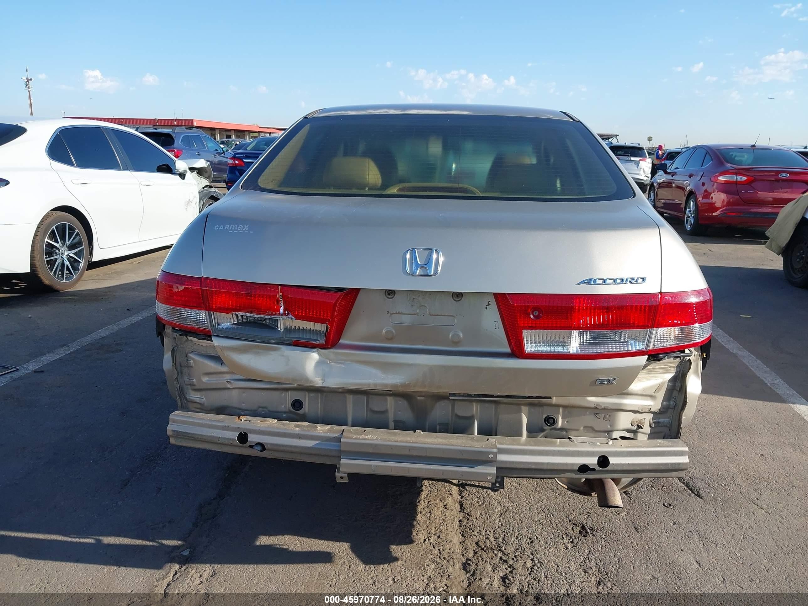 2003 Honda Accord 2.4 Ex Бежевый vin: 1HGCM56643A111001