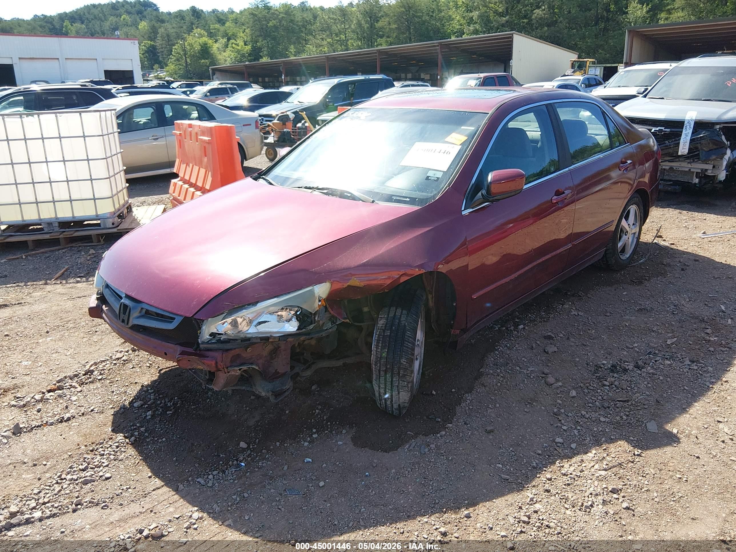 2003 Honda Accord 2.4 Ex Бордовый vin: 1HGCM56653A082060