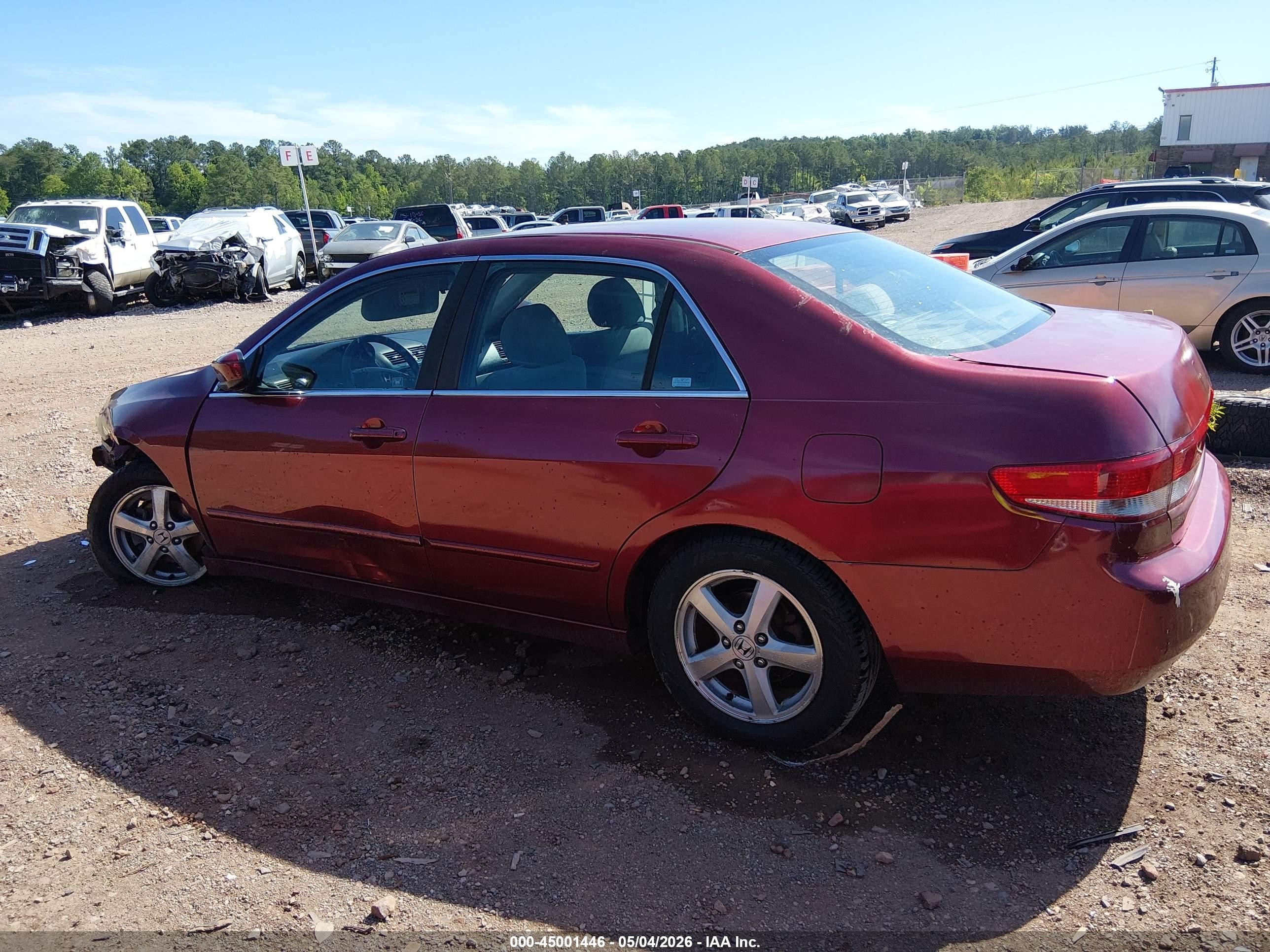 2003 Honda Accord 2.4 Ex Бордовый vin: 1HGCM56653A082060
