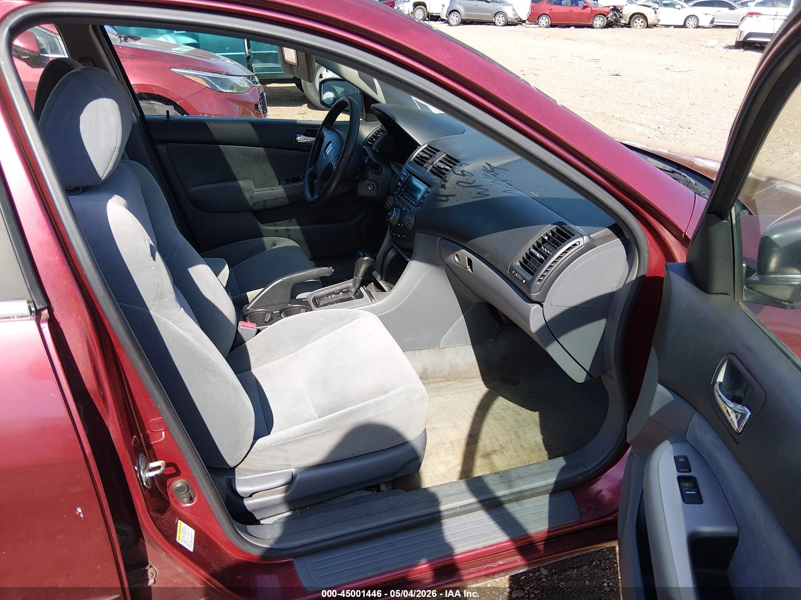 2003 Honda Accord 2.4 Ex Бордовый vin: 1HGCM56653A082060