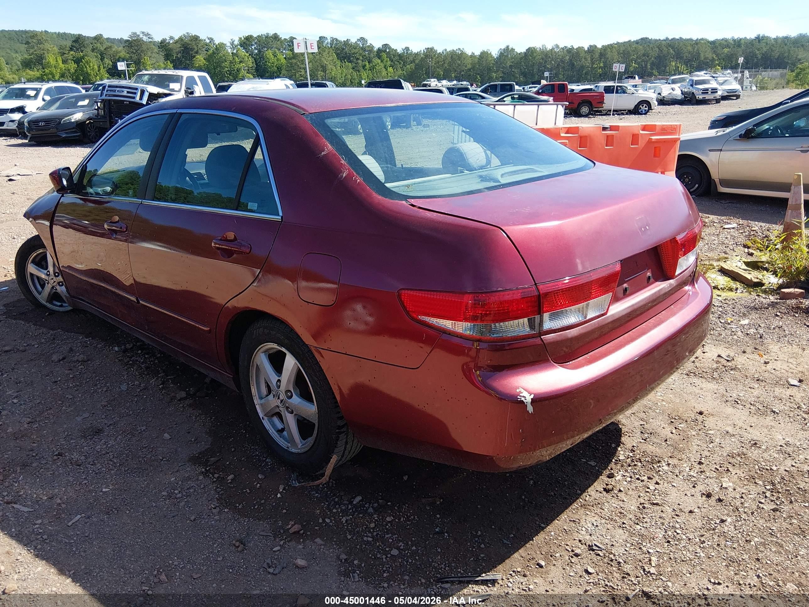 2003 Honda Accord 2.4 Ex Бордовый vin: 1HGCM56653A082060