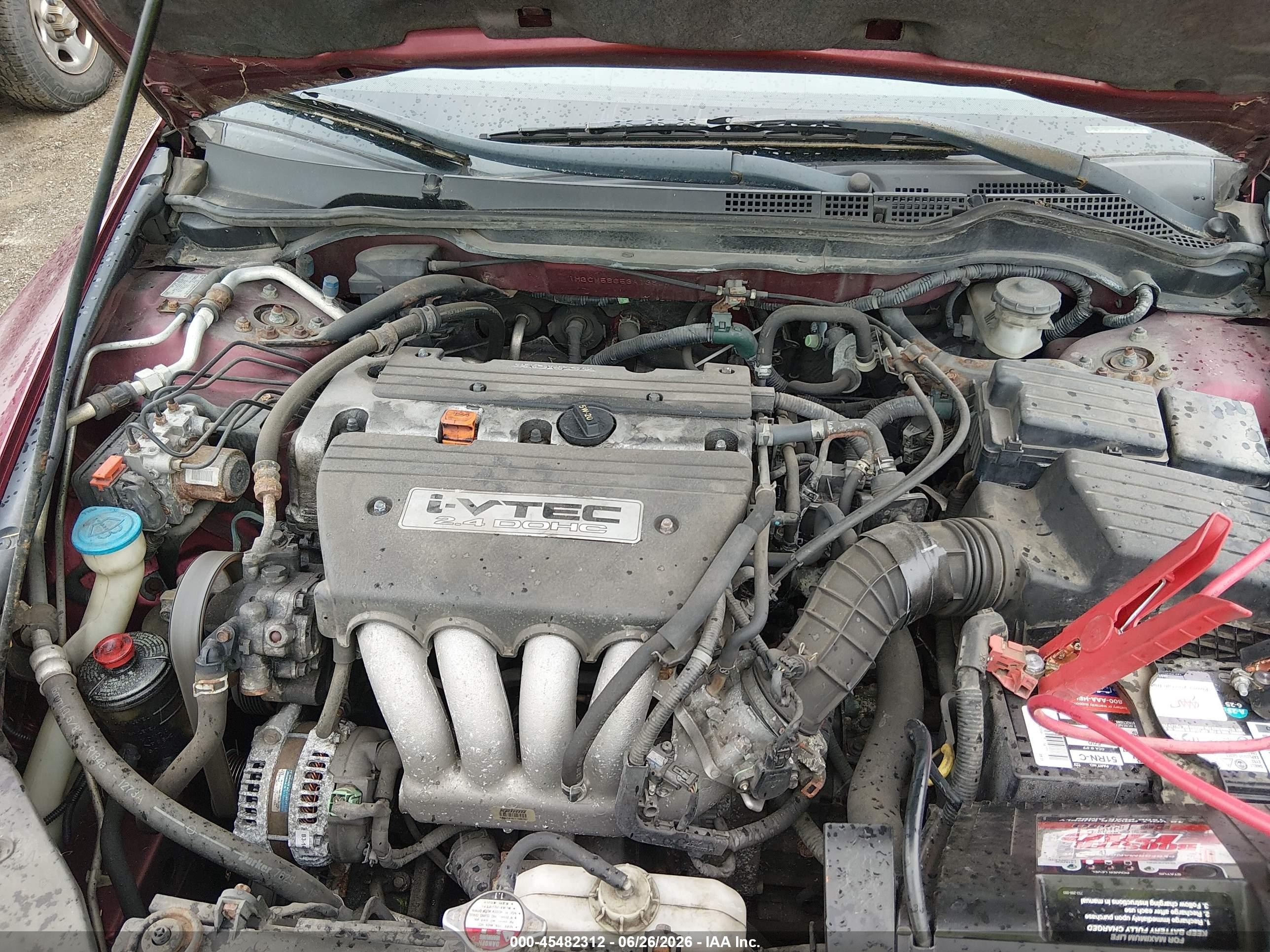 2003 Honda Accord Sdn Ex Red vin: 1HGCM56653A135047
