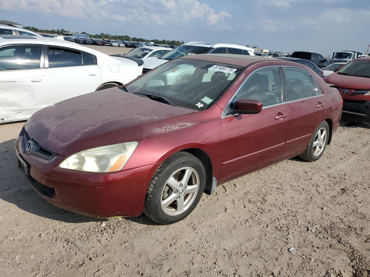 2004 Honda Accord Ex Maroon vin: 1HGCM56654A110215