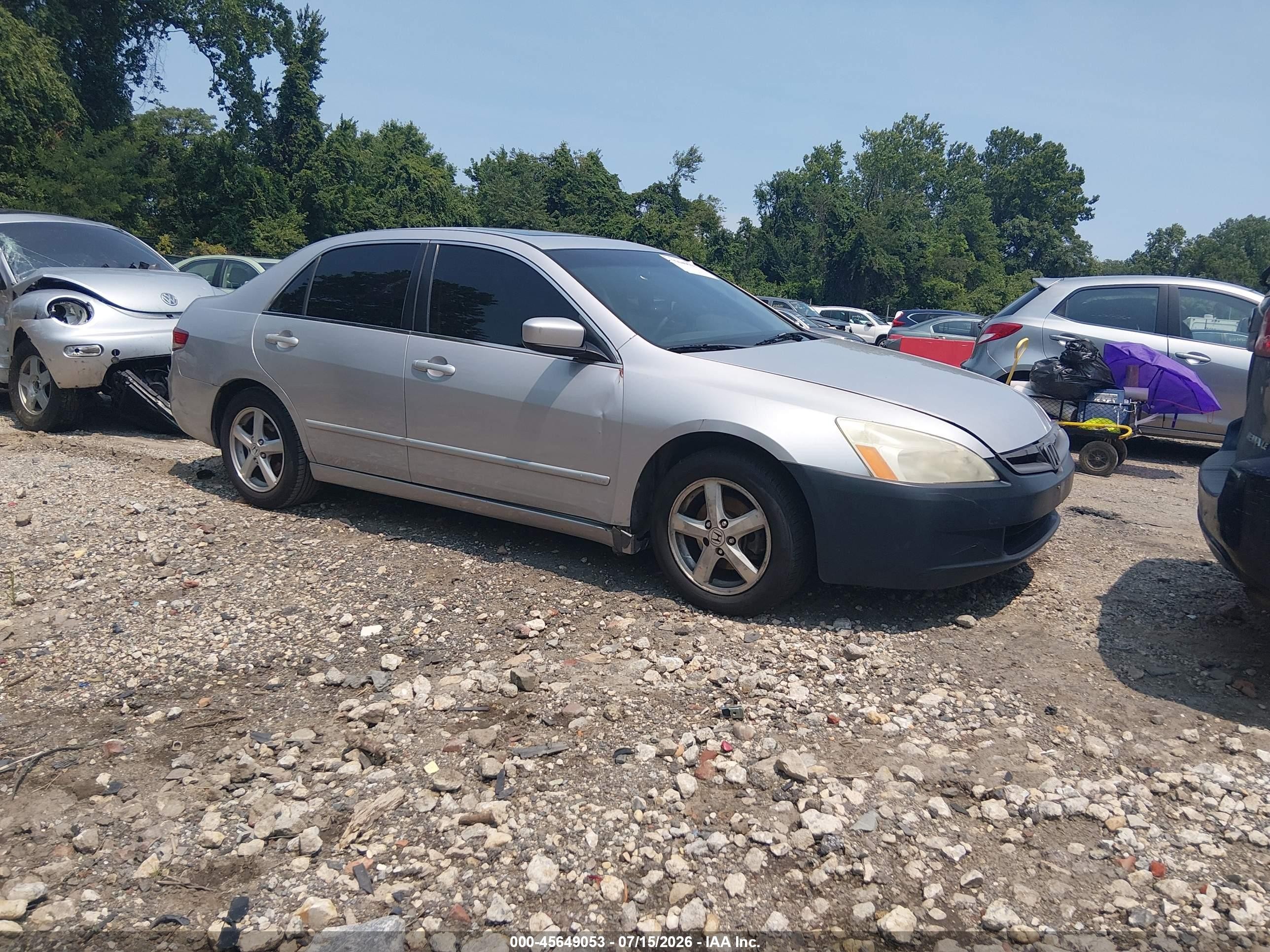 2003 Honda Accord Sdn Ex Silver vin: 1HGCM56663A077157