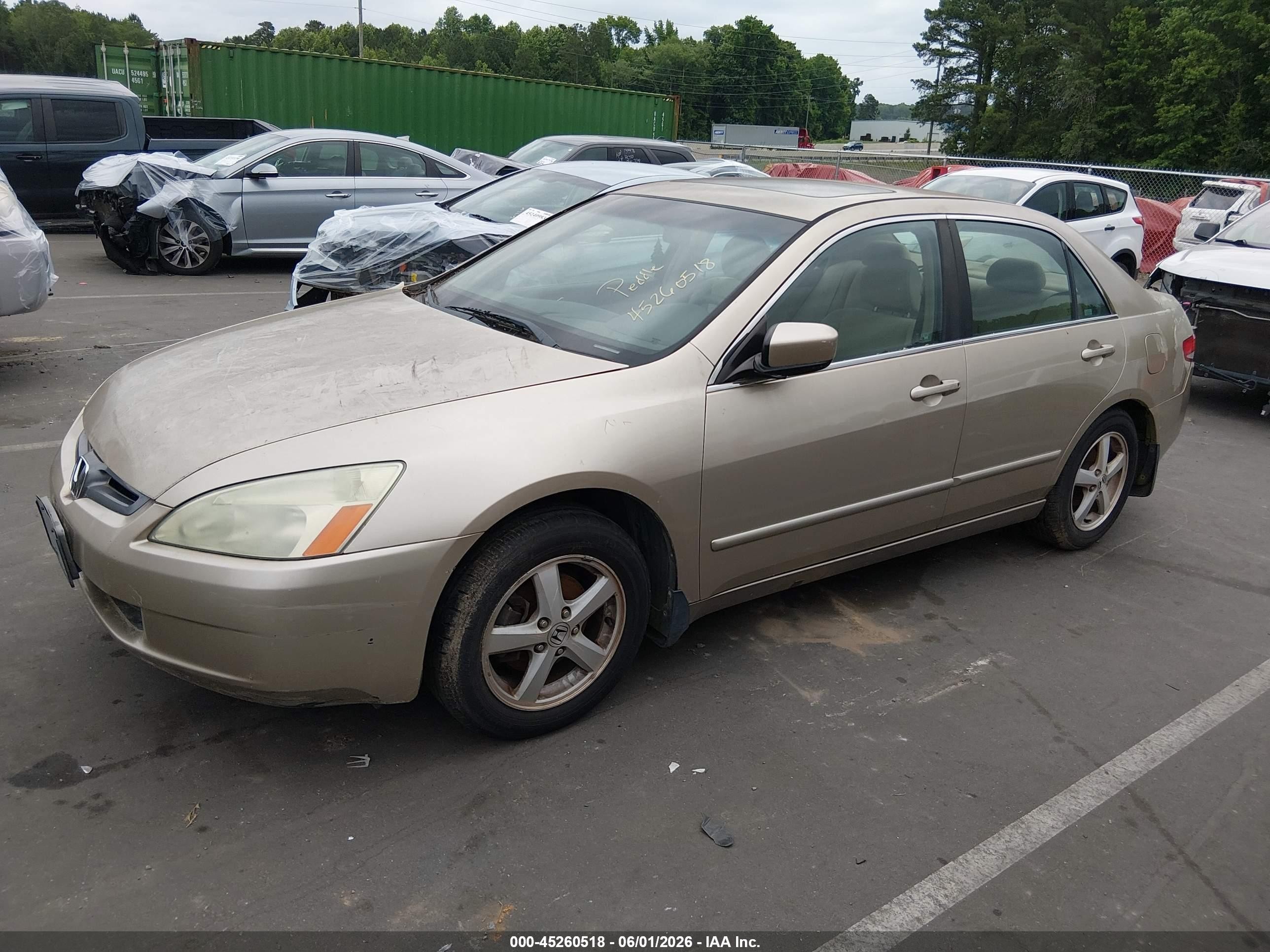 2004 Honda Accord 2.4 Ex Желто-коричневый vin: 1HGCM56664A147936