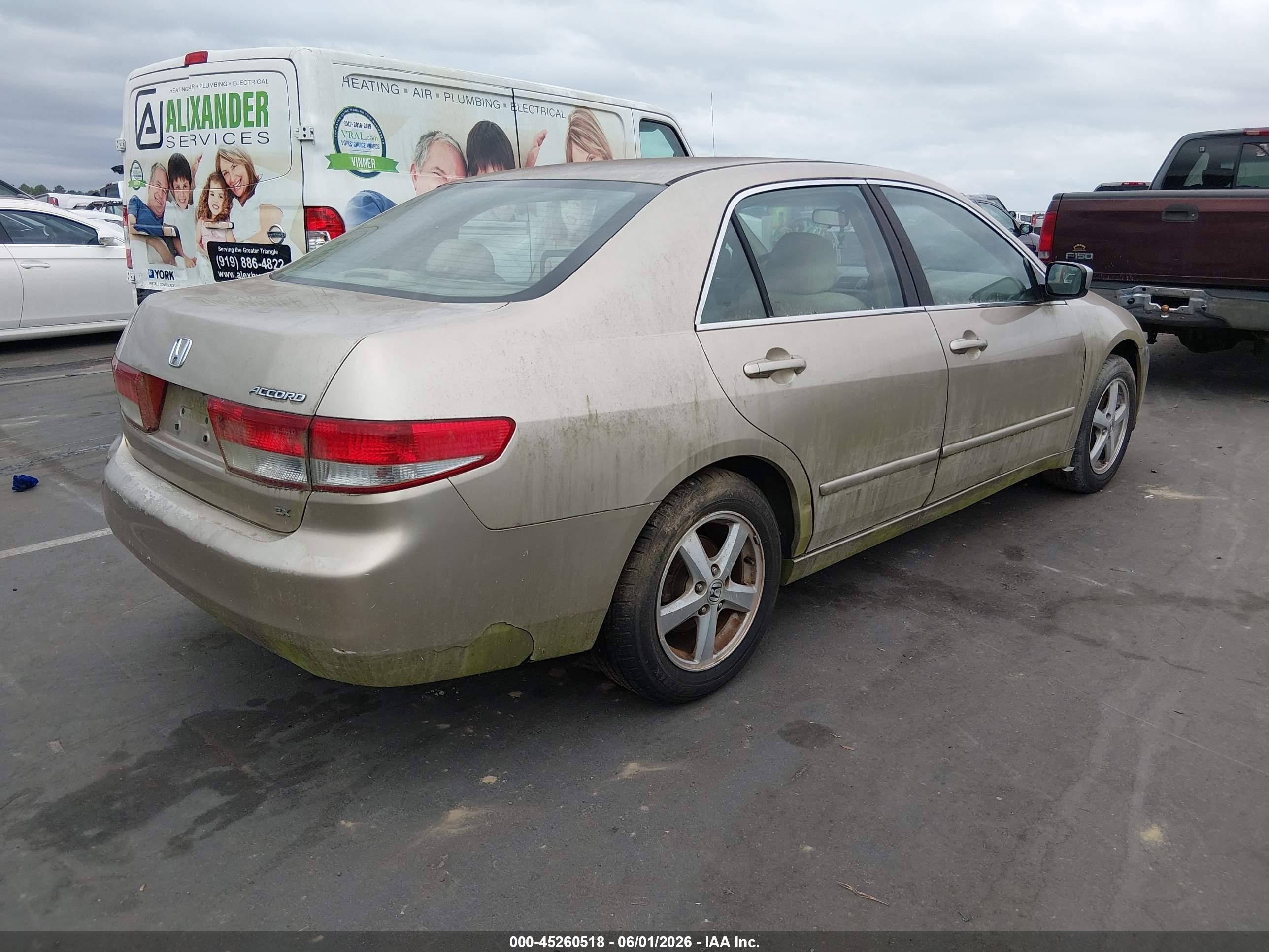 2004 Honda Accord 2.4 Ex Желто-коричневый vin: 1HGCM56664A147936
