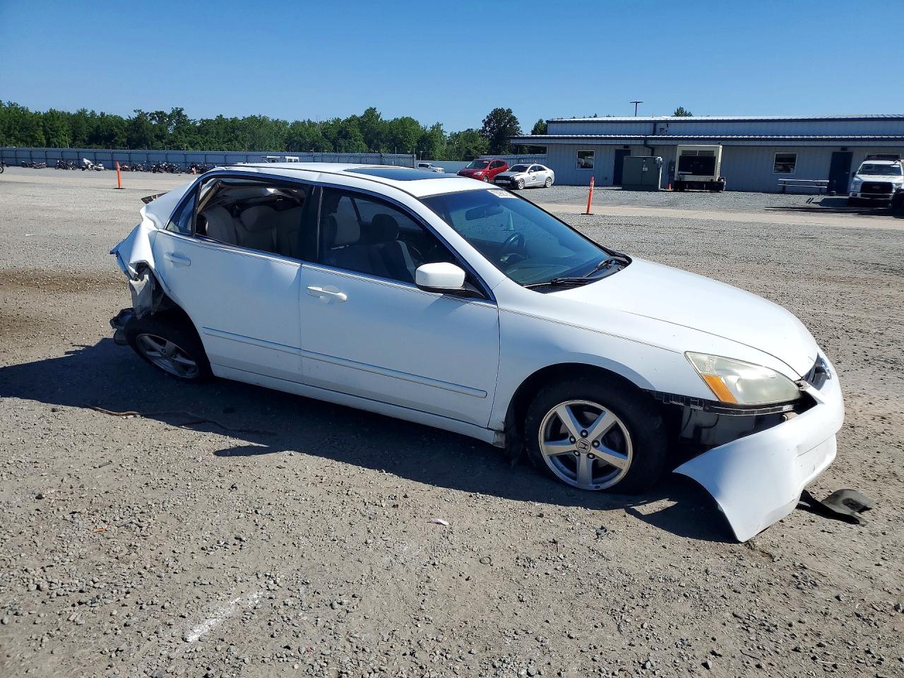 2003 Honda Accord Ex White vin: 1HGCM56673A093710