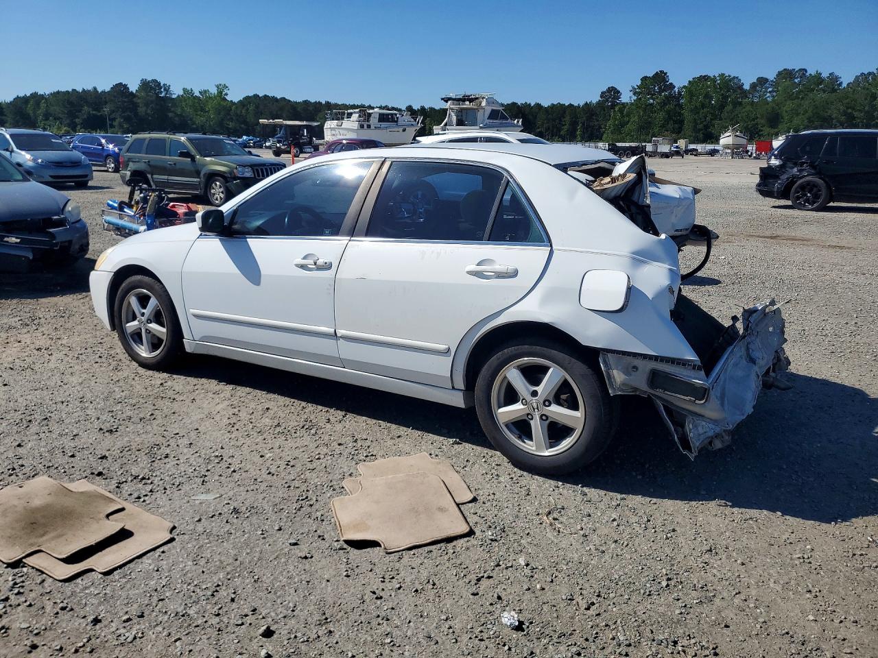 2003 Honda Accord Ex White vin: 1HGCM56673A093710