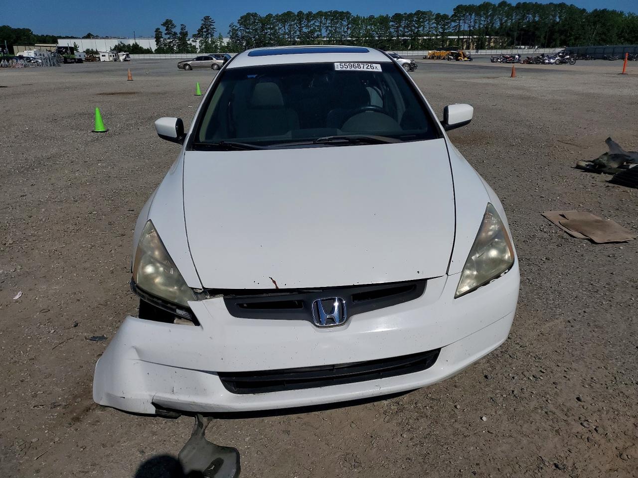 2003 Honda Accord Ex White vin: 1HGCM56673A093710