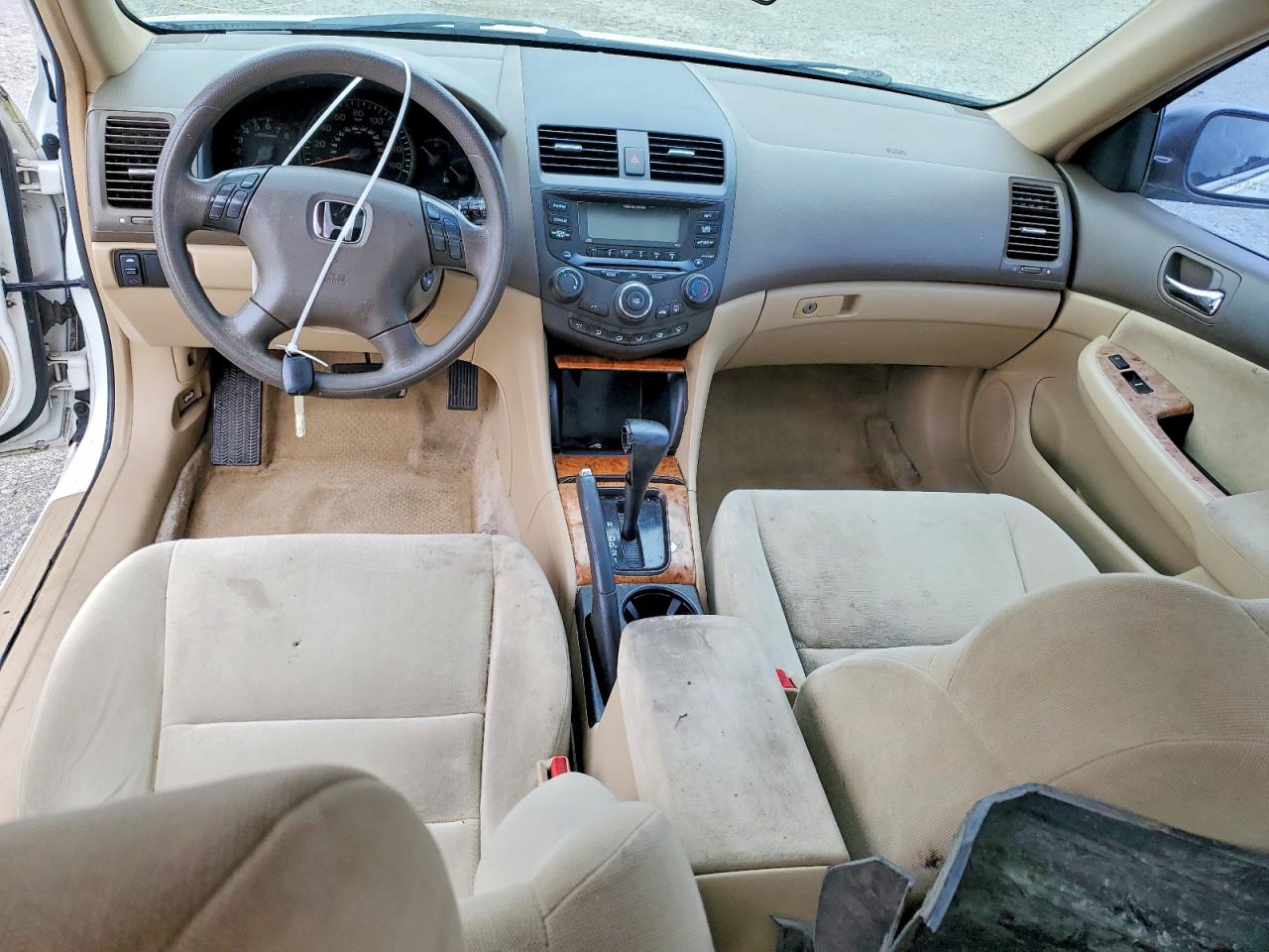 2003 Honda Accord Ex White vin: 1HGCM56673A093710