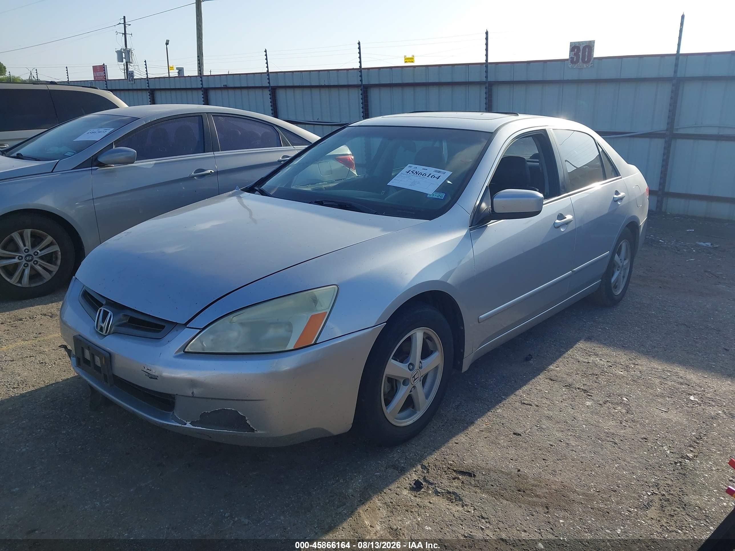 2003 Honda Accord 2.4 Ex Серебряный vin: 1HGCM56673A127841