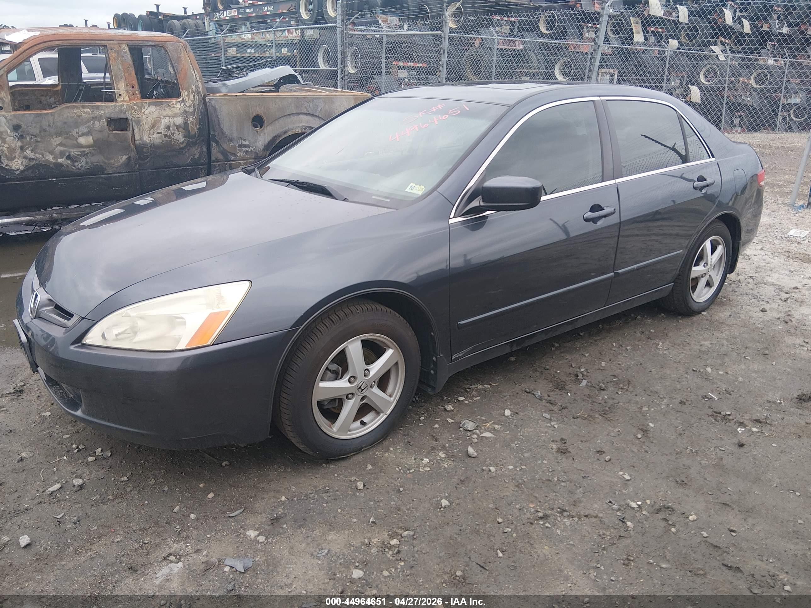 2003 Honda Accord 2.4 Ex Gray vin: 1HGCM56683A092596