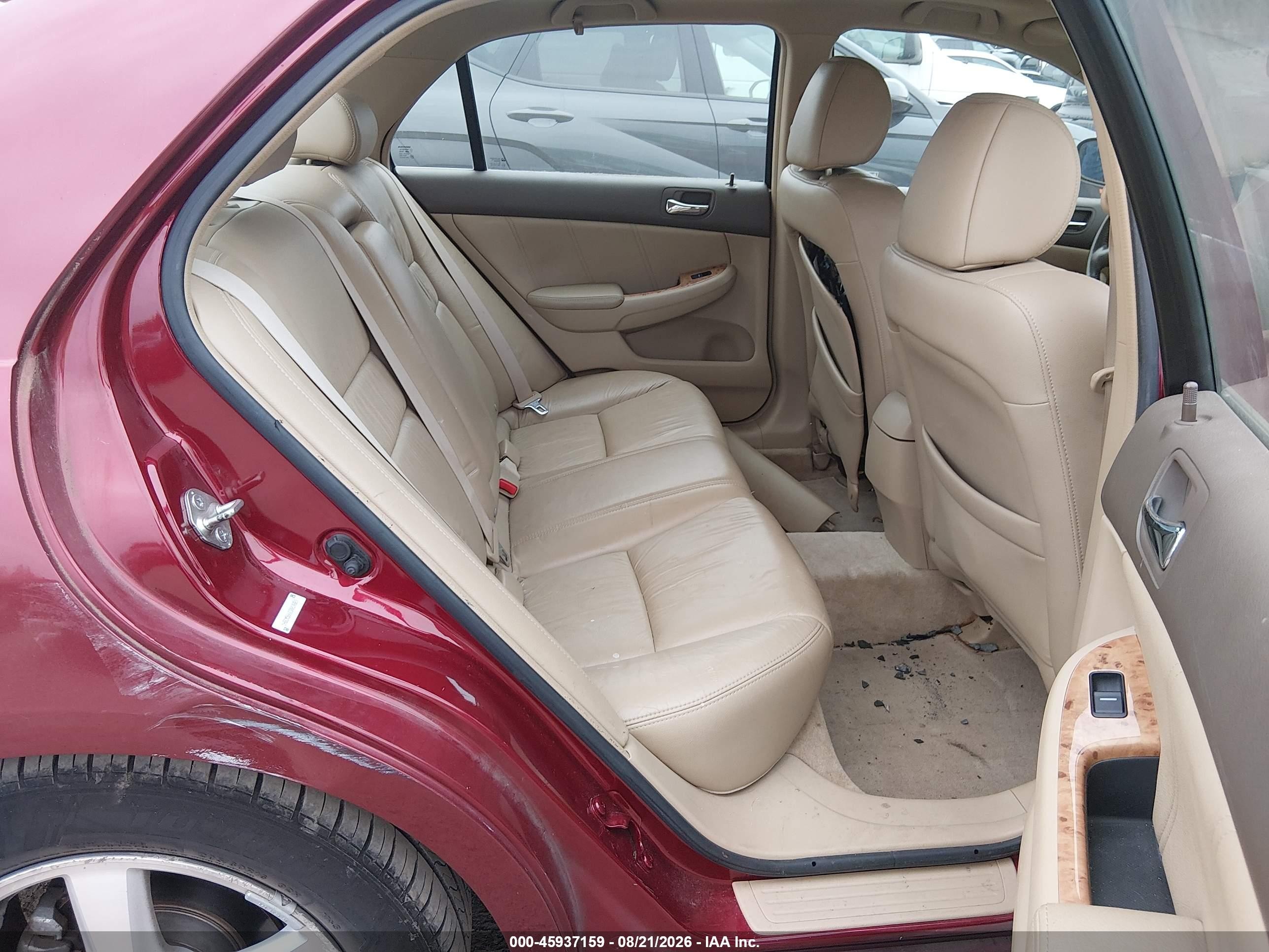 2003 Honda Accord 2.4 Ex Красный vin: 1HGCM56683A814021
