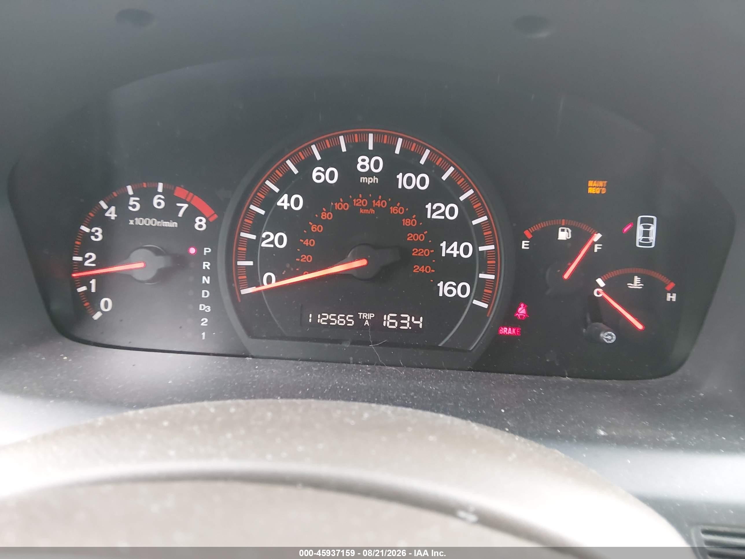 2003 Honda Accord 2.4 Ex Красный vin: 1HGCM56683A814021