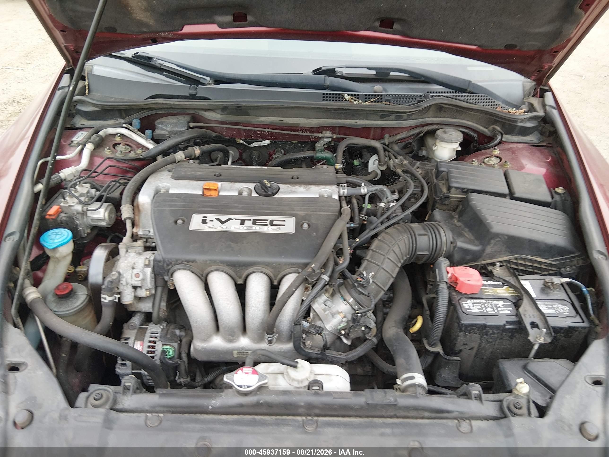 2003 Honda Accord 2.4 Ex Красный vin: 1HGCM56683A814021