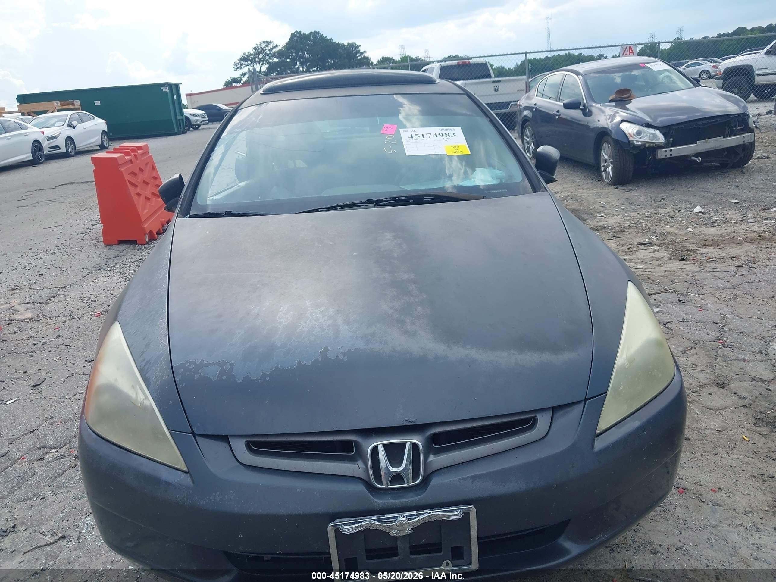 2004 Honda Accord 2.4 Ex Серый vin: 1HGCM56684A062631